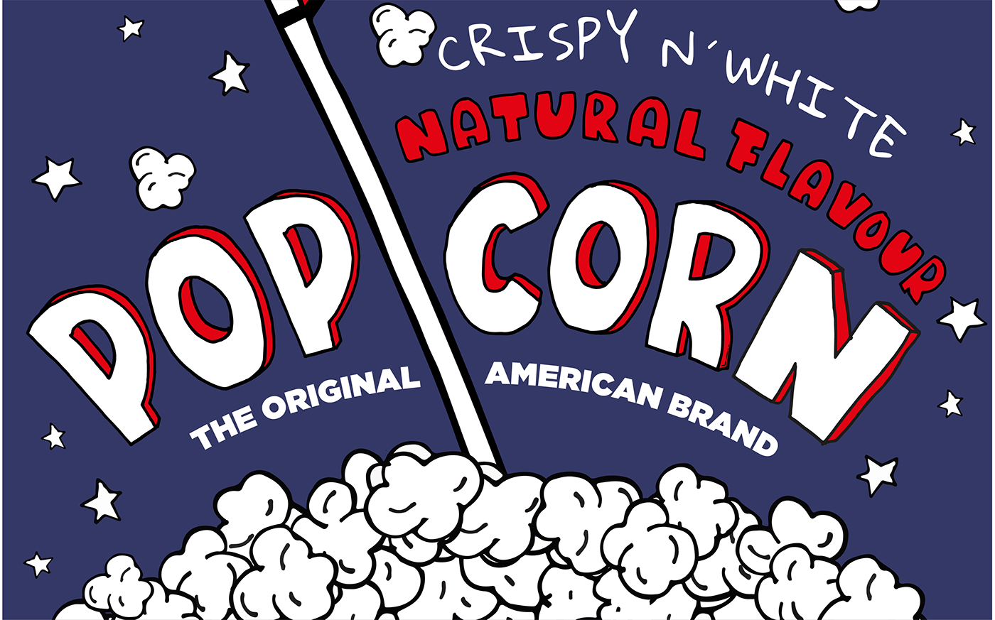 Packaging popcorn jollytime elisava graphic design  ILLUSTRATION  american pop