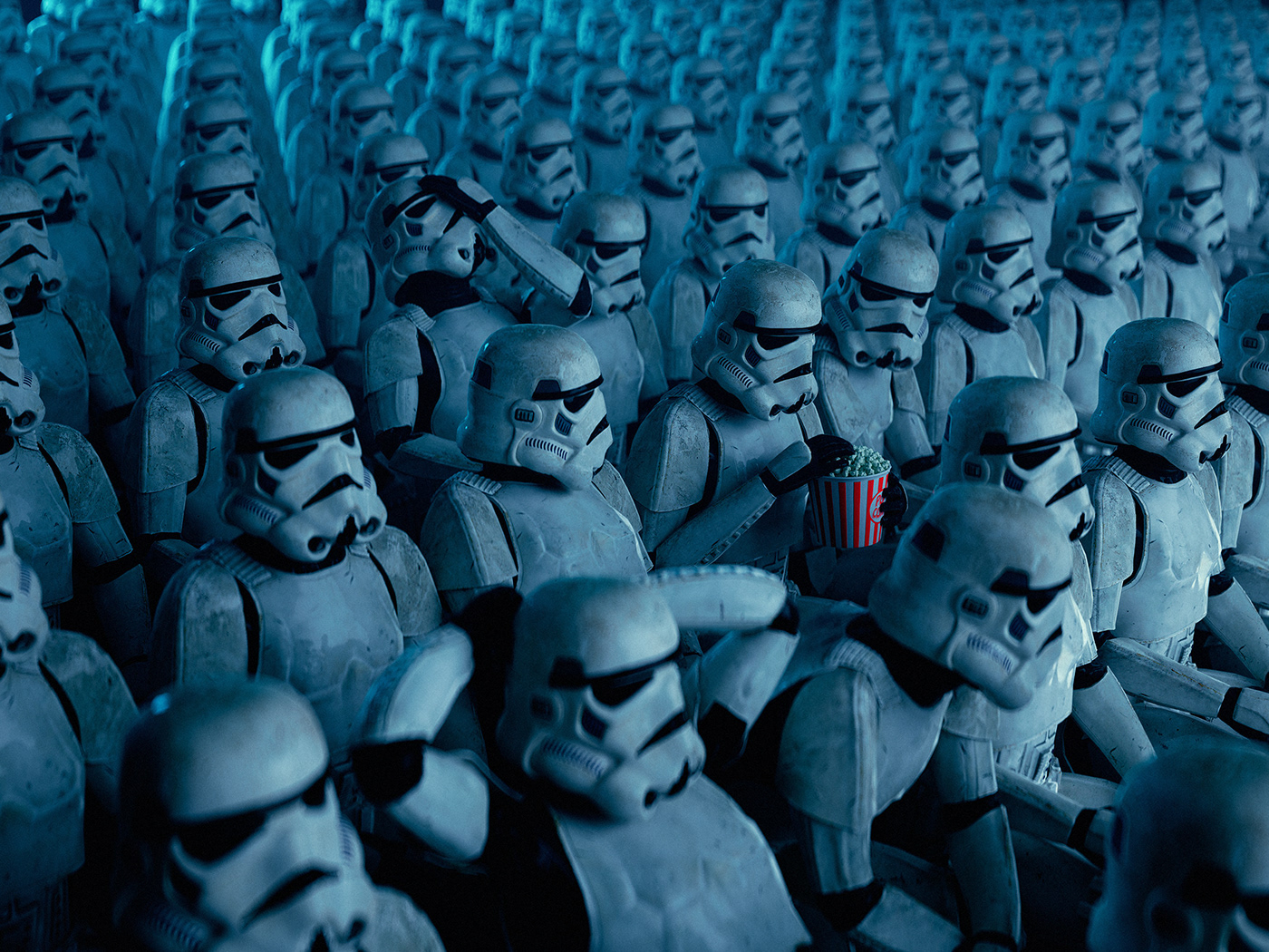 3D illustration CGI Empire Strikes Back new hope star wars stormtrooper