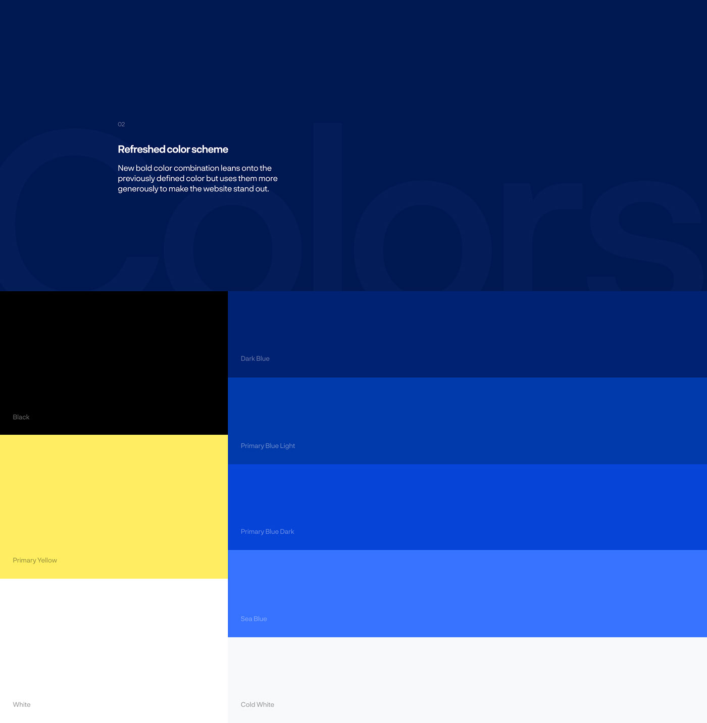 blue bold Consulting & Strategy Triangles UI ux web development  Website yellow
