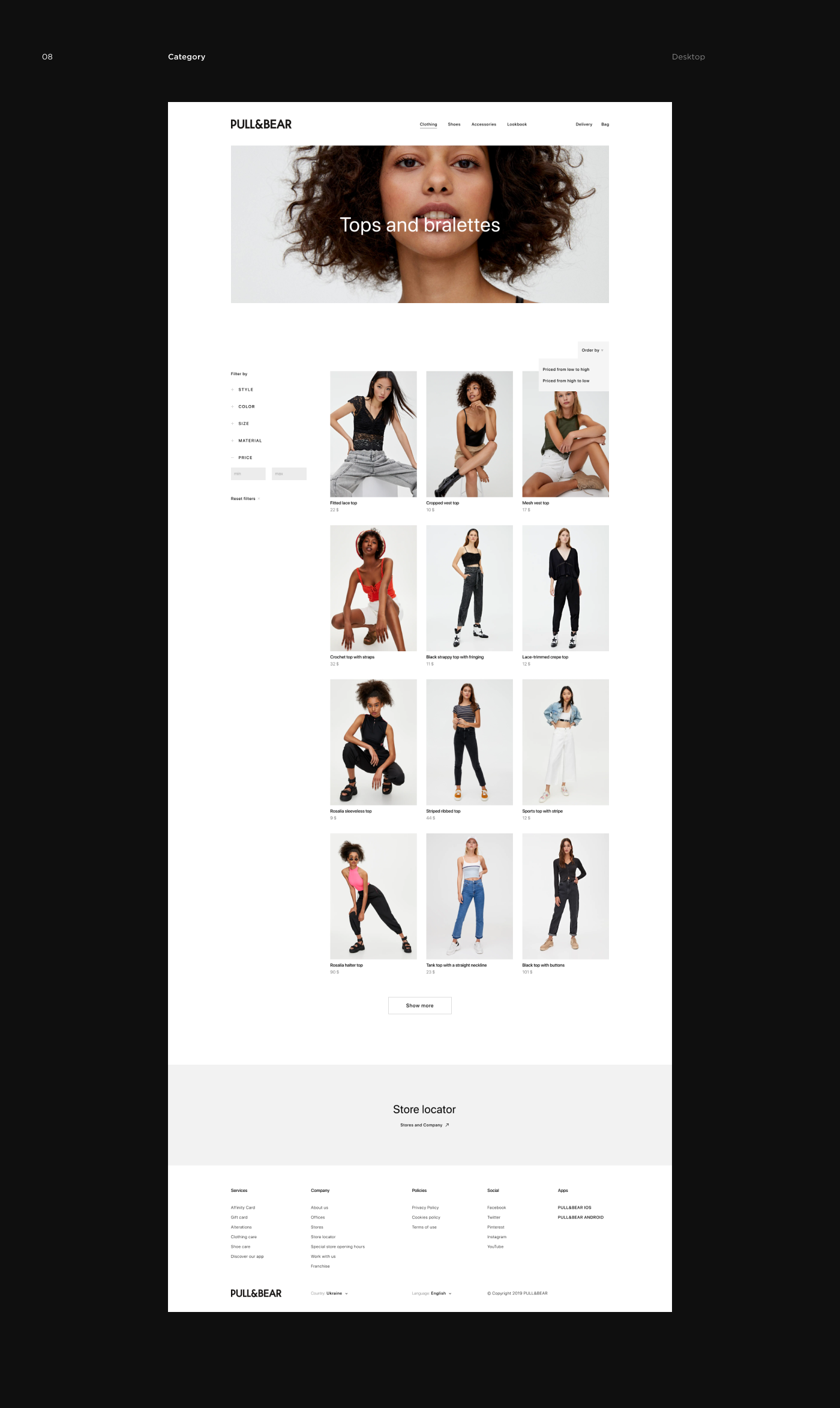 Adobe XD Figma Adobe Photoshop Fashion  store Ecommerce online store UI/UX Web Design  Website