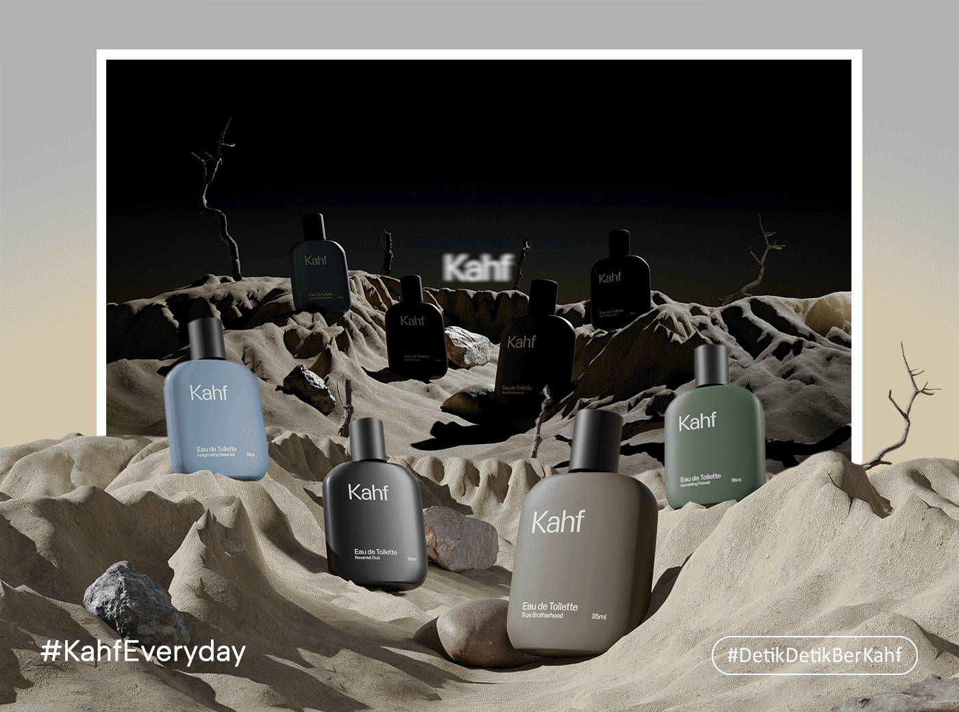 bottle parfume eau de toilette kahf Fragrance 3d parfume 3D CGI product visualisation rendering Product Rendering