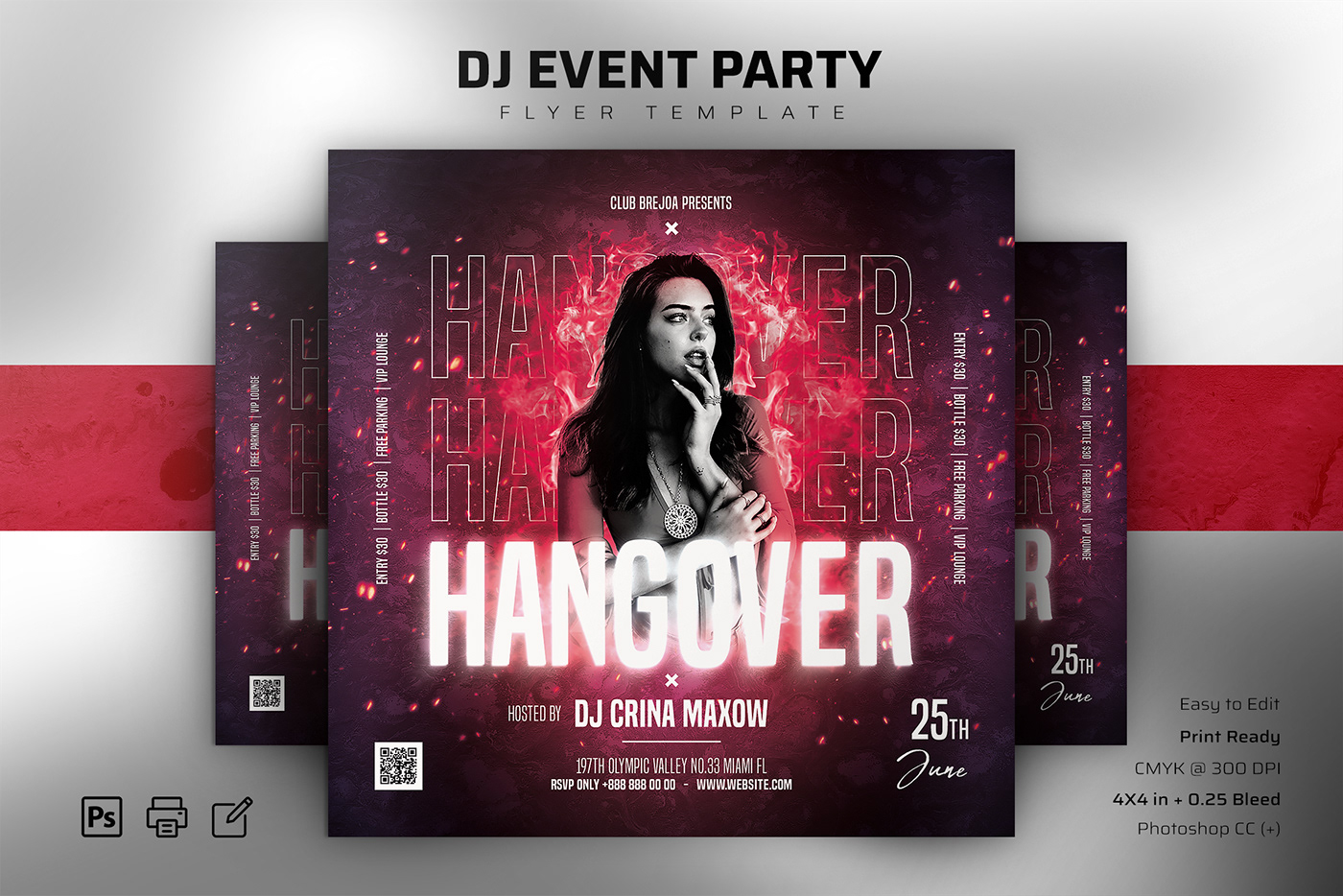 club dj Event festival flyer music party partyflyer photoshop print