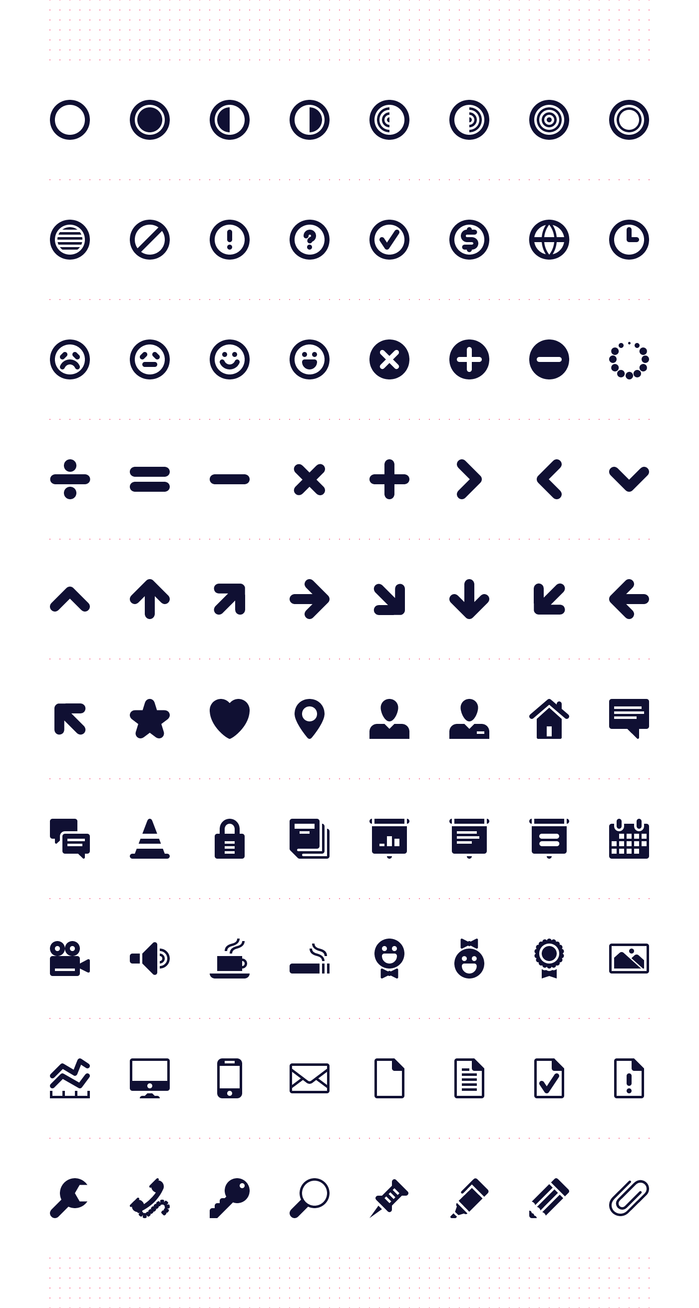 Adobe Portfolio icons pictograms icon font web icons