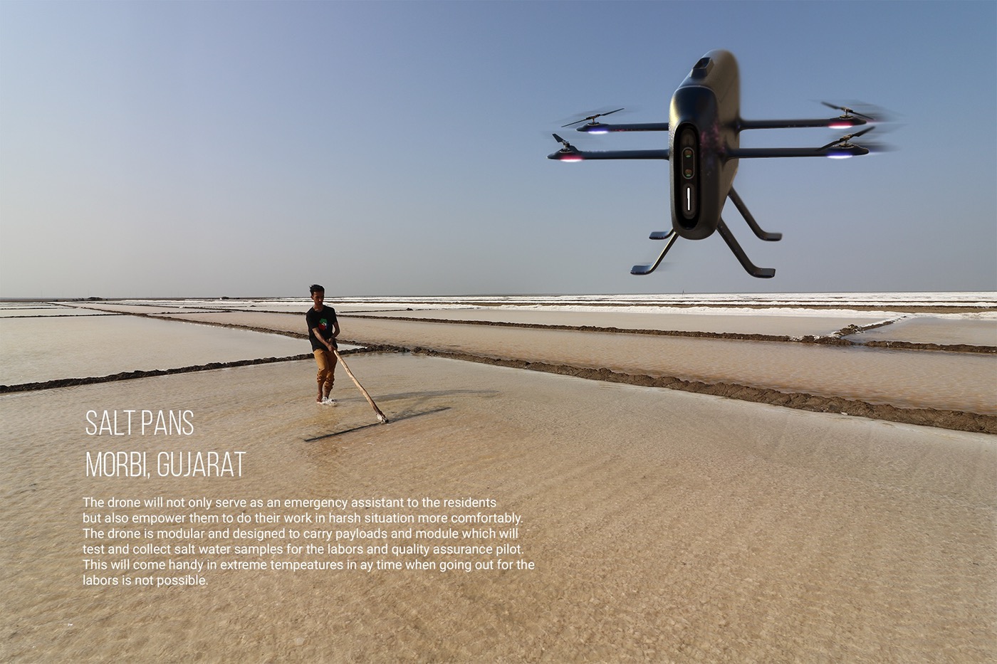 drone salt pan gadgets quadcopter smart assistant Social Innovation design impact surveillance