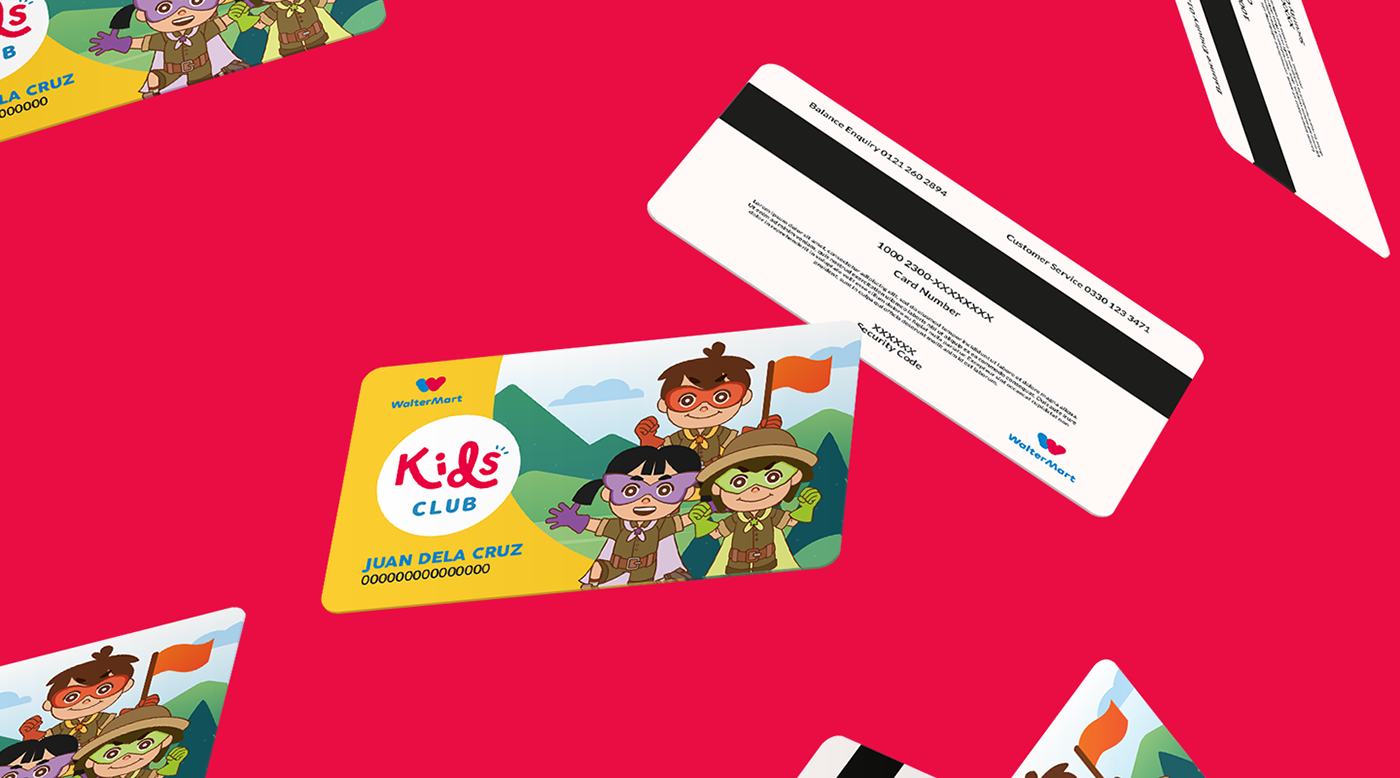 children kids Waltermart brand identity bright colorful Kids Club Logo Design EXPLORERS happy