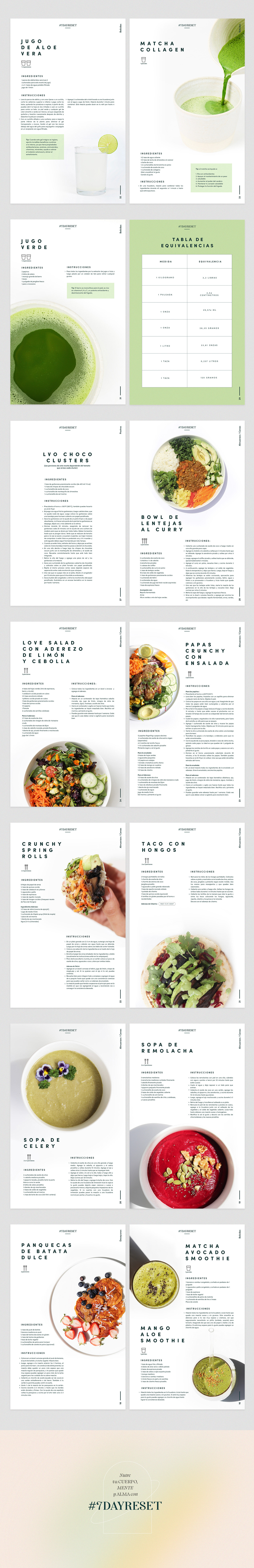 design ebook editorial Food  Health visual identity