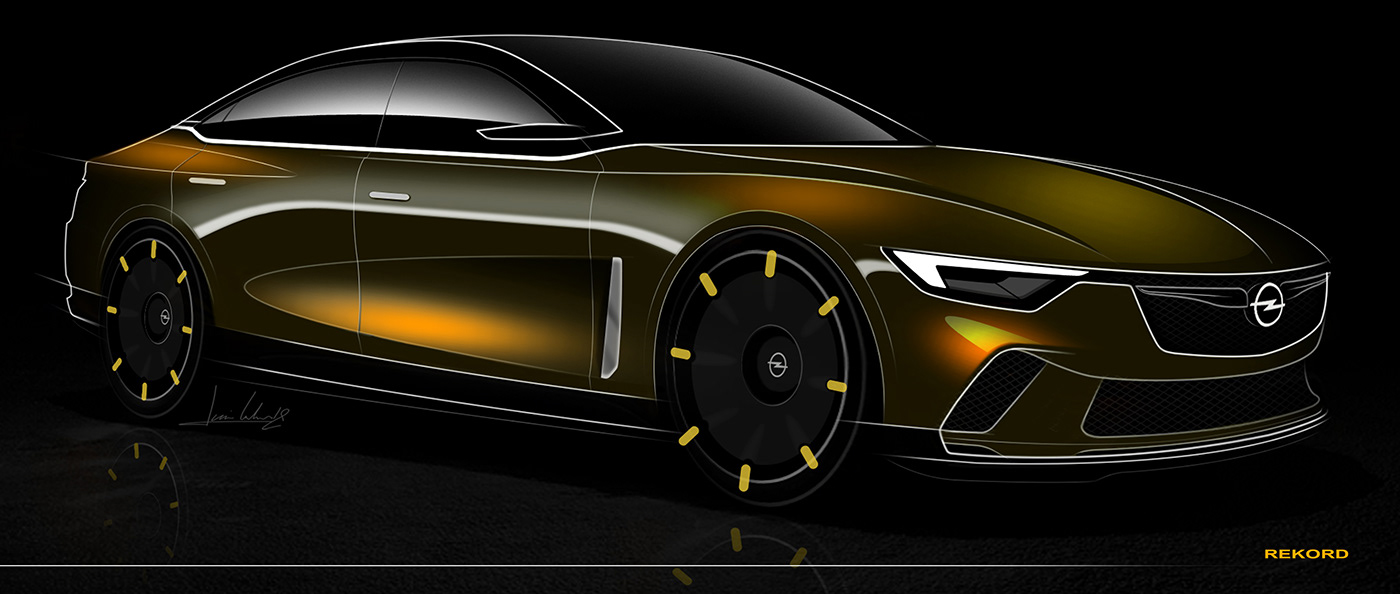 opel sketch automotivedesign car carsketch photoshop rekord gsi design draw