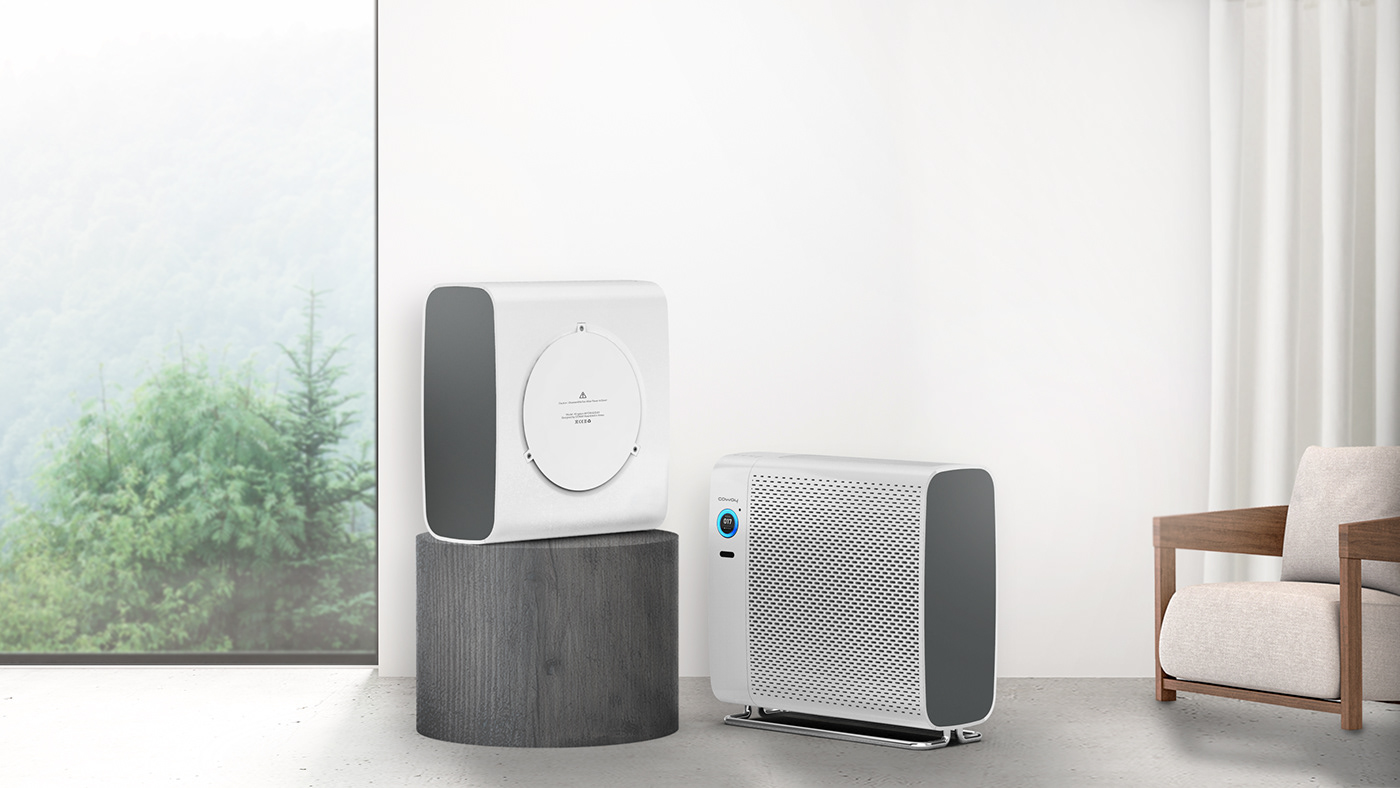 Coway filter air air cleaner purifier White product ux UI design