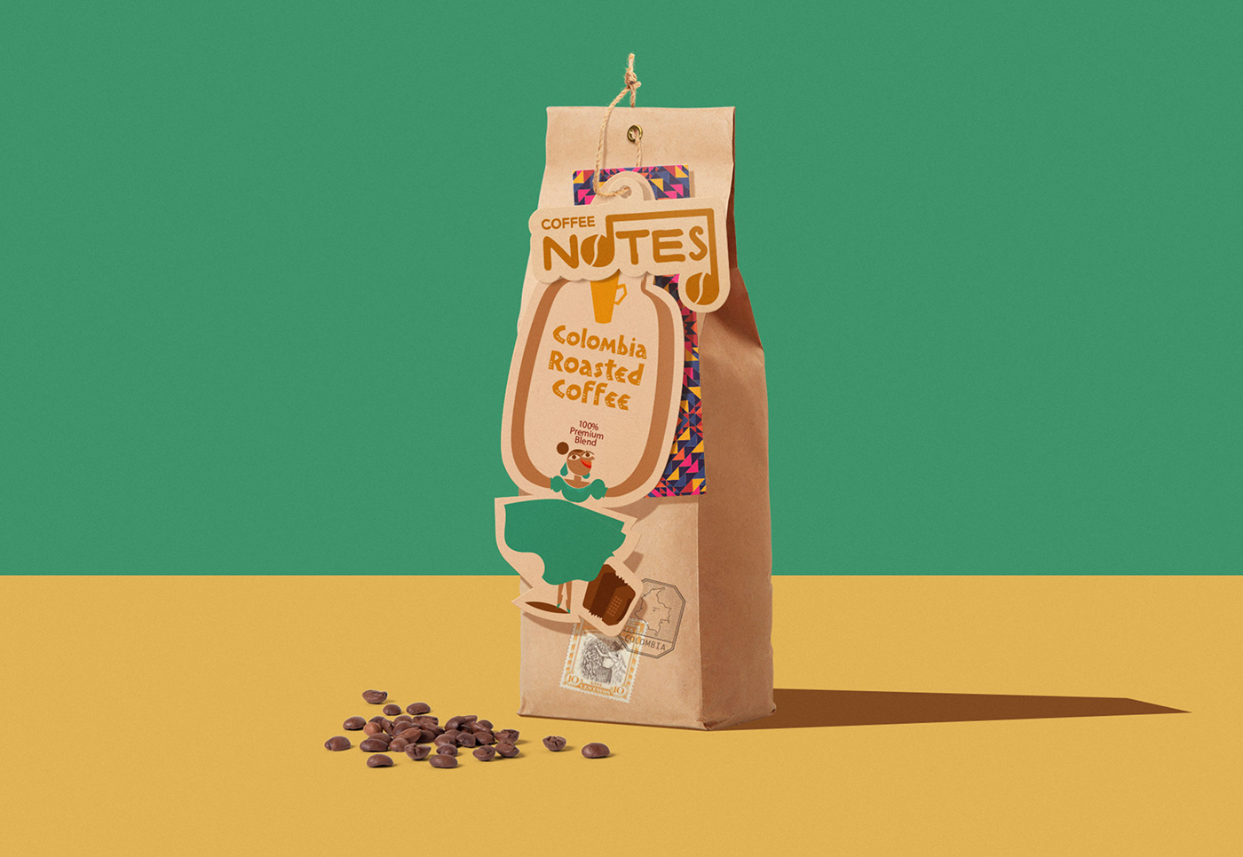beans branding  Brazil cafe Coffee columbia ethiopia ILLUSTRATION  India Packaging