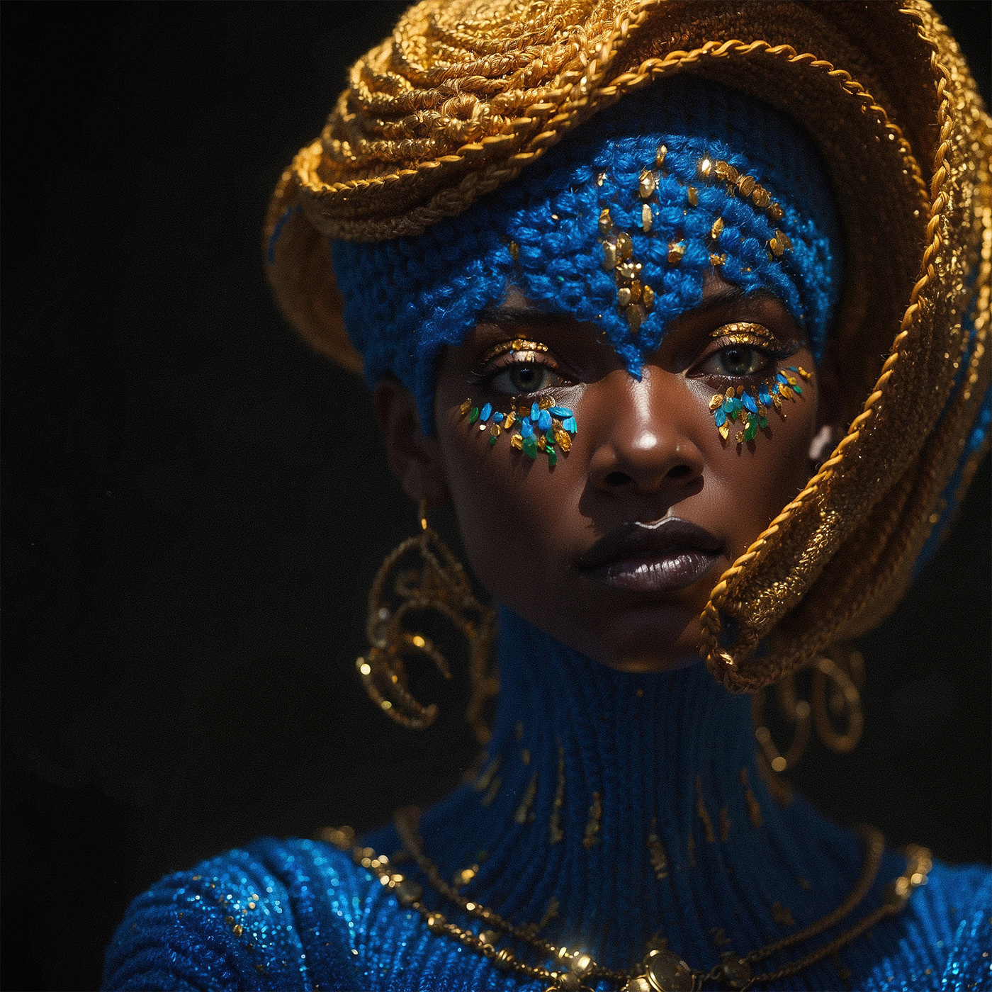 ai Fashion  woman colorful Digital Art  black woman models portrait firefly Metahuman