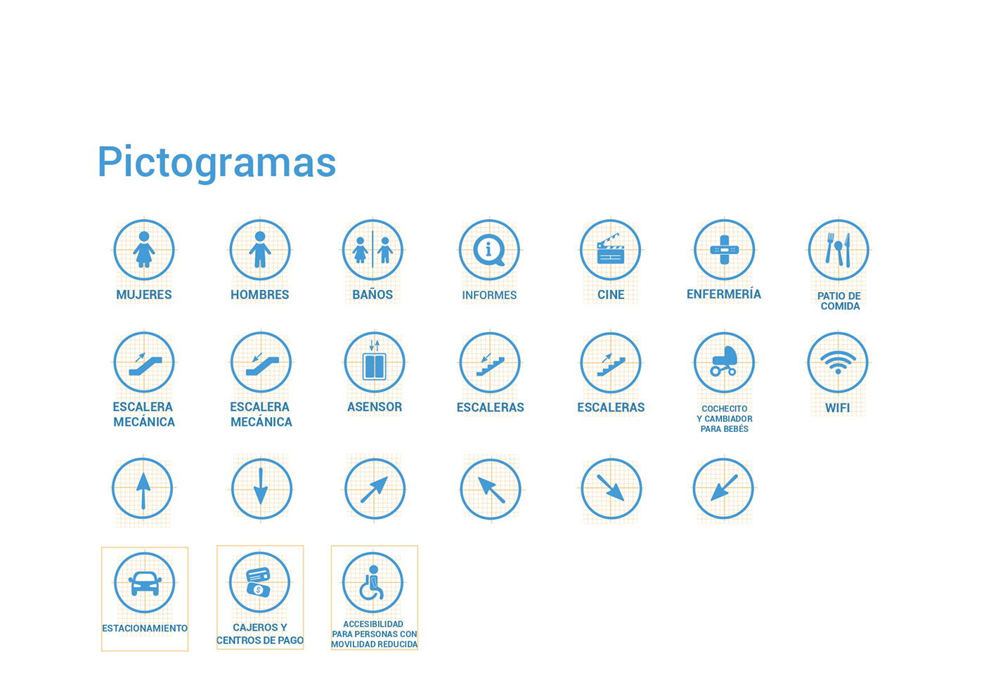señaletica Diseño de información diseño gráfico graphic design  manual de señaletica señales pictogramas pictograms visual identity