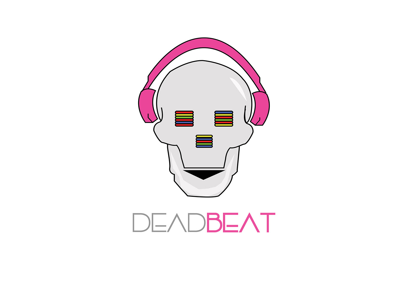 Deadbeat logodesign branding  edm onlinemusicommunity handdrawn ILLUSTRATION  photoshop illustator