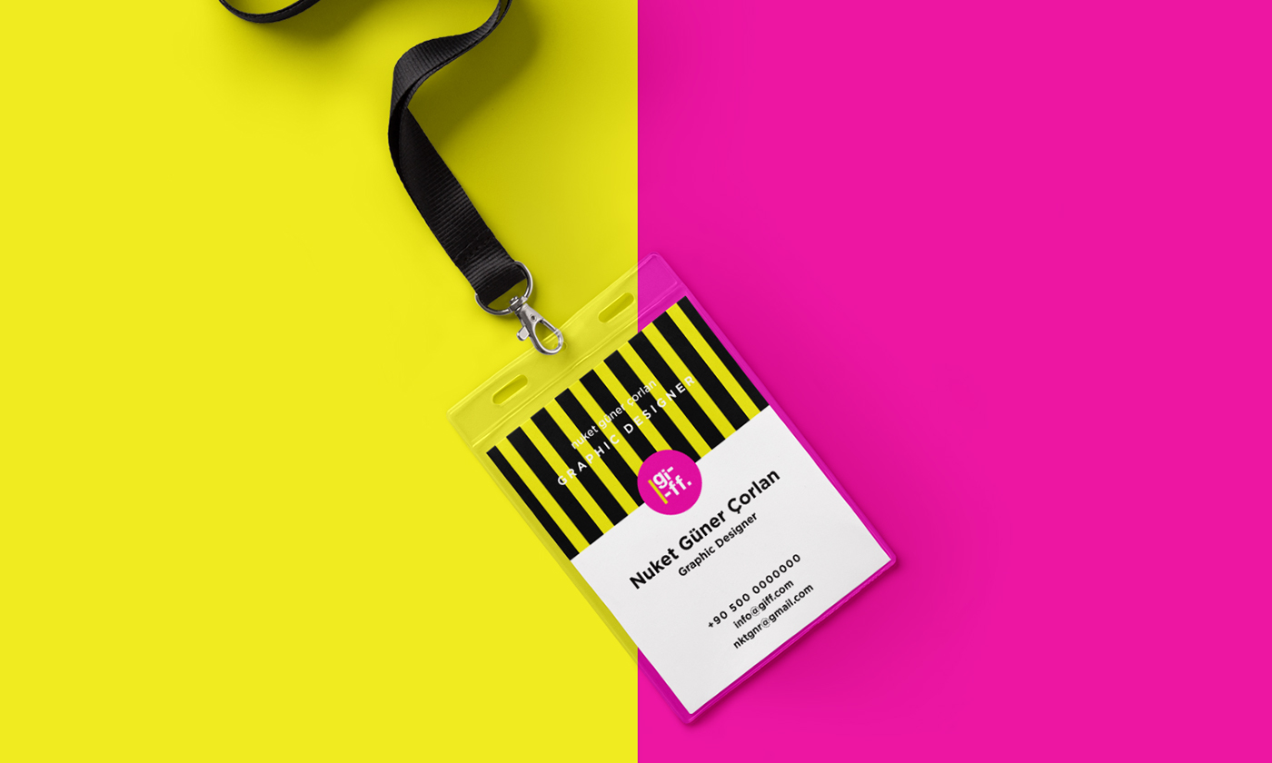 tshirt giff Creative Design colorful stroke Mockup personal card Corporate Identity