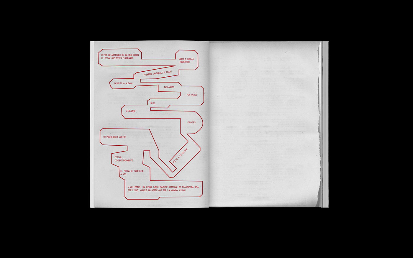 fanzine editorial Dada dadaismo Gabriele gabriele 2 diseño gráfico Diseño editorial google translate poem poema graphic design 