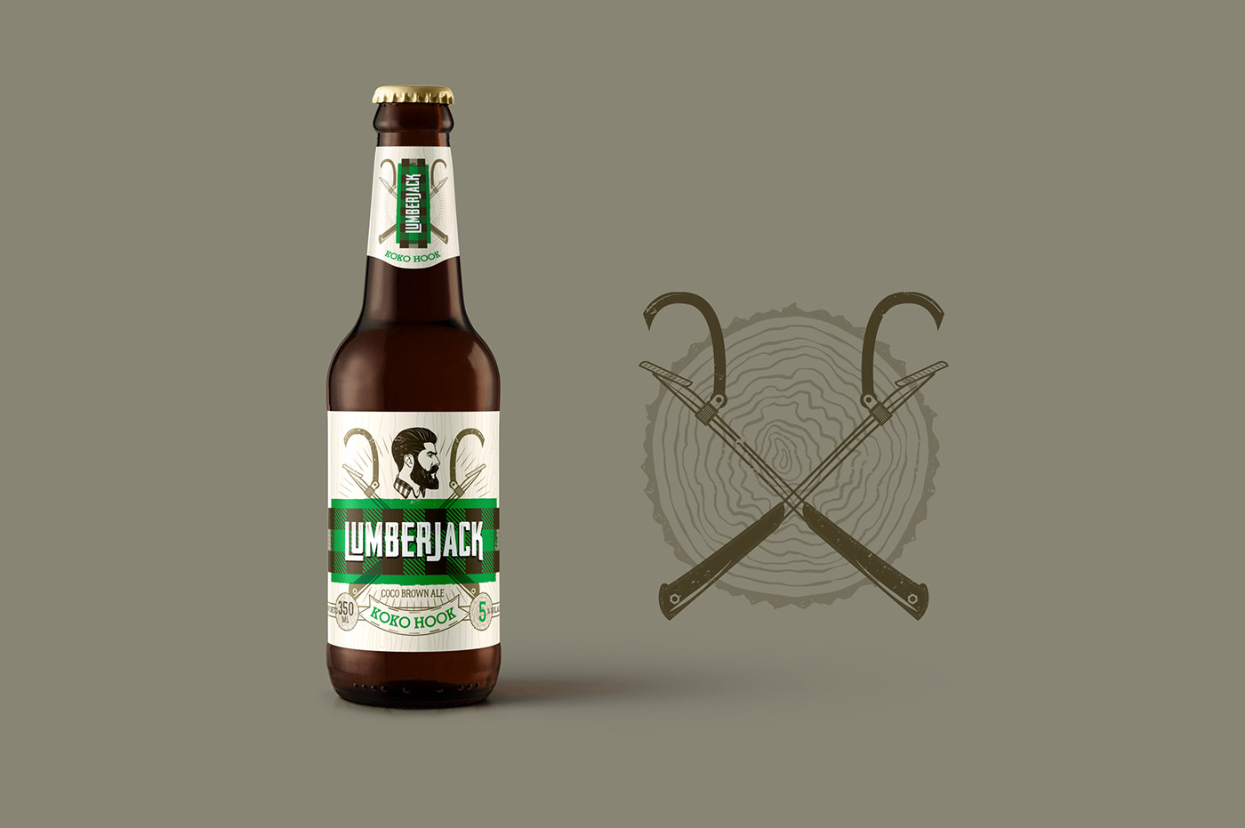 craft beer Label bootle cuenca creativo lumberjack leñador Ecuador