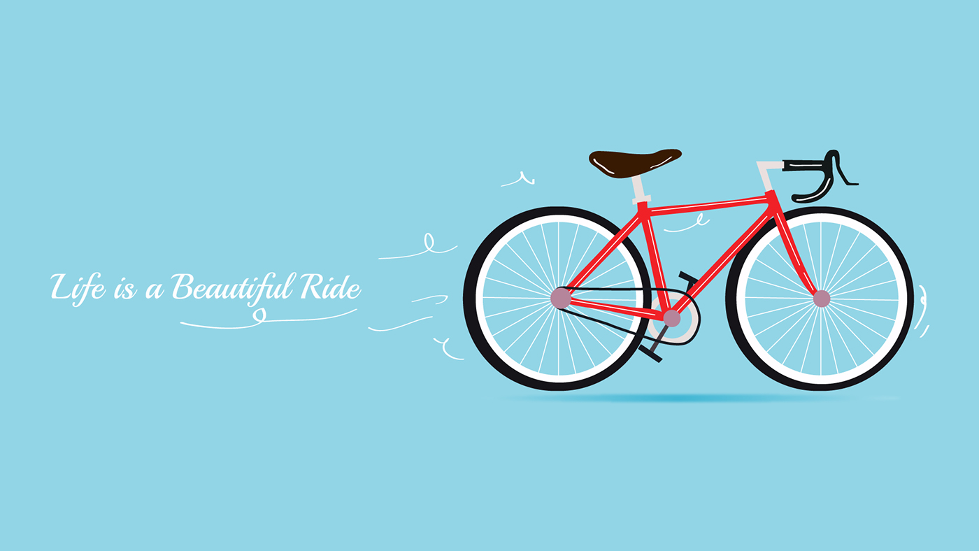 Bicycle Drawing  ILLUSTRATION  ride simple drawing 2D