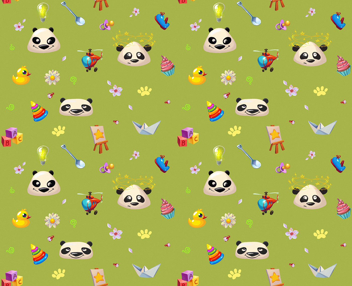 #panda photoalbum ILLUSTRATION  cartoon children art photobook seasons characterdesign