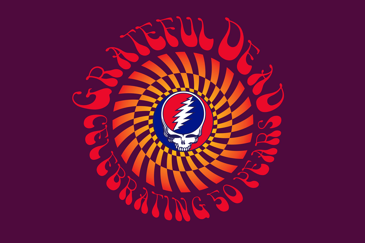 Grateful Dead "Fare Thee Well" Logotype & Spral T-shirt design by Christopher Jennings.