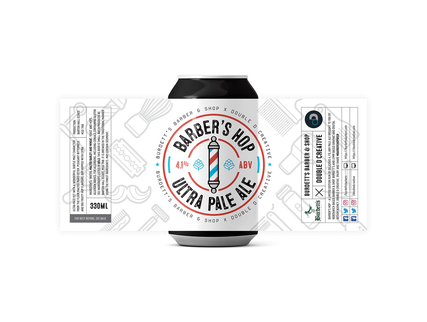 craft beer Packaging BARBER'S beer real ale beer cans