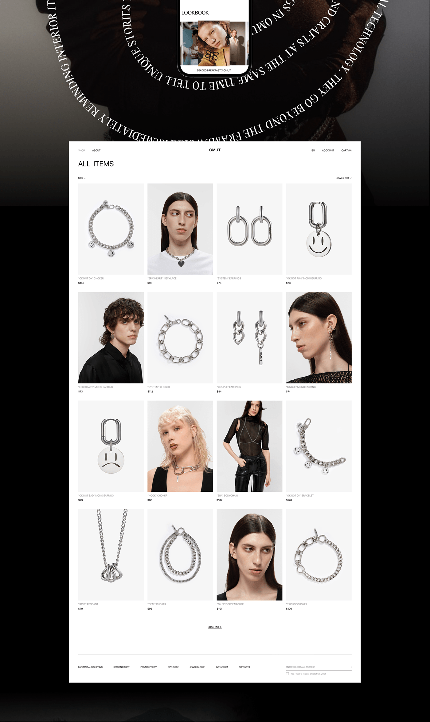 e-commerce Fashion  Figma jewelry ux/ui Web Design  Website