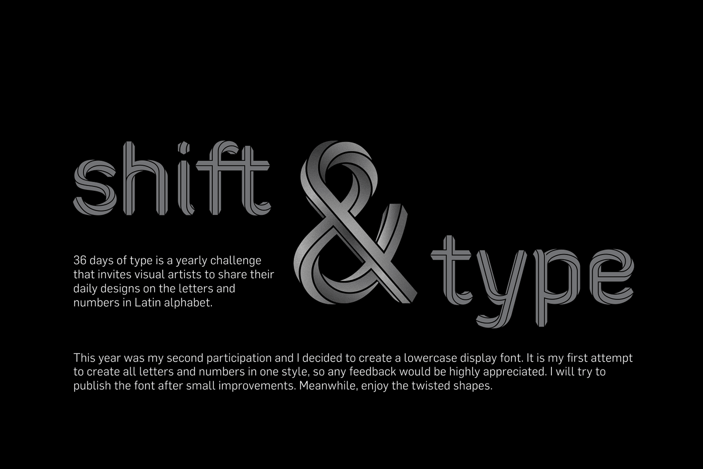 36days_08 36days_adobe 36daysoftype design lettering letterlogo monogram shiftogram typedesign typography  