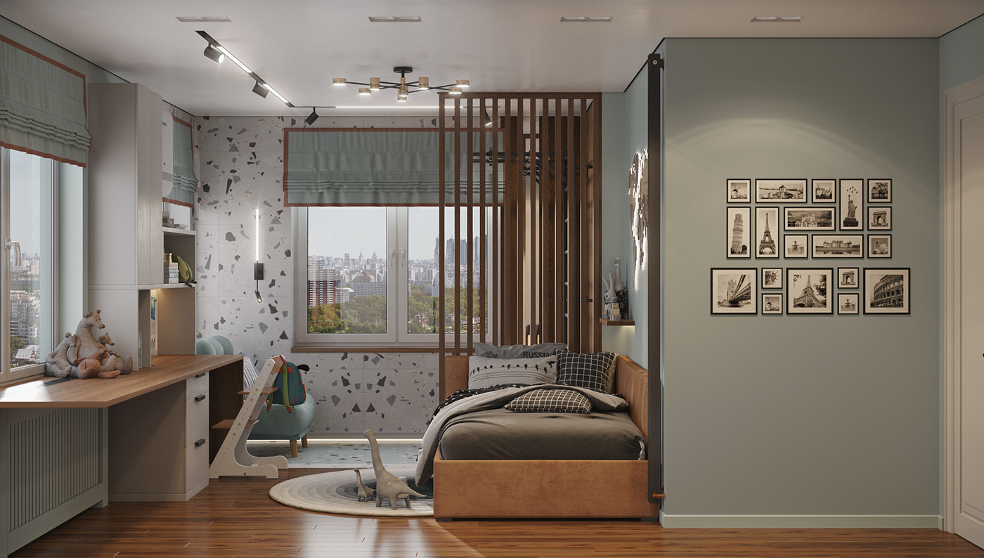 interior design  visualization Render 3ds max corona modern 3D archviz CGI living room