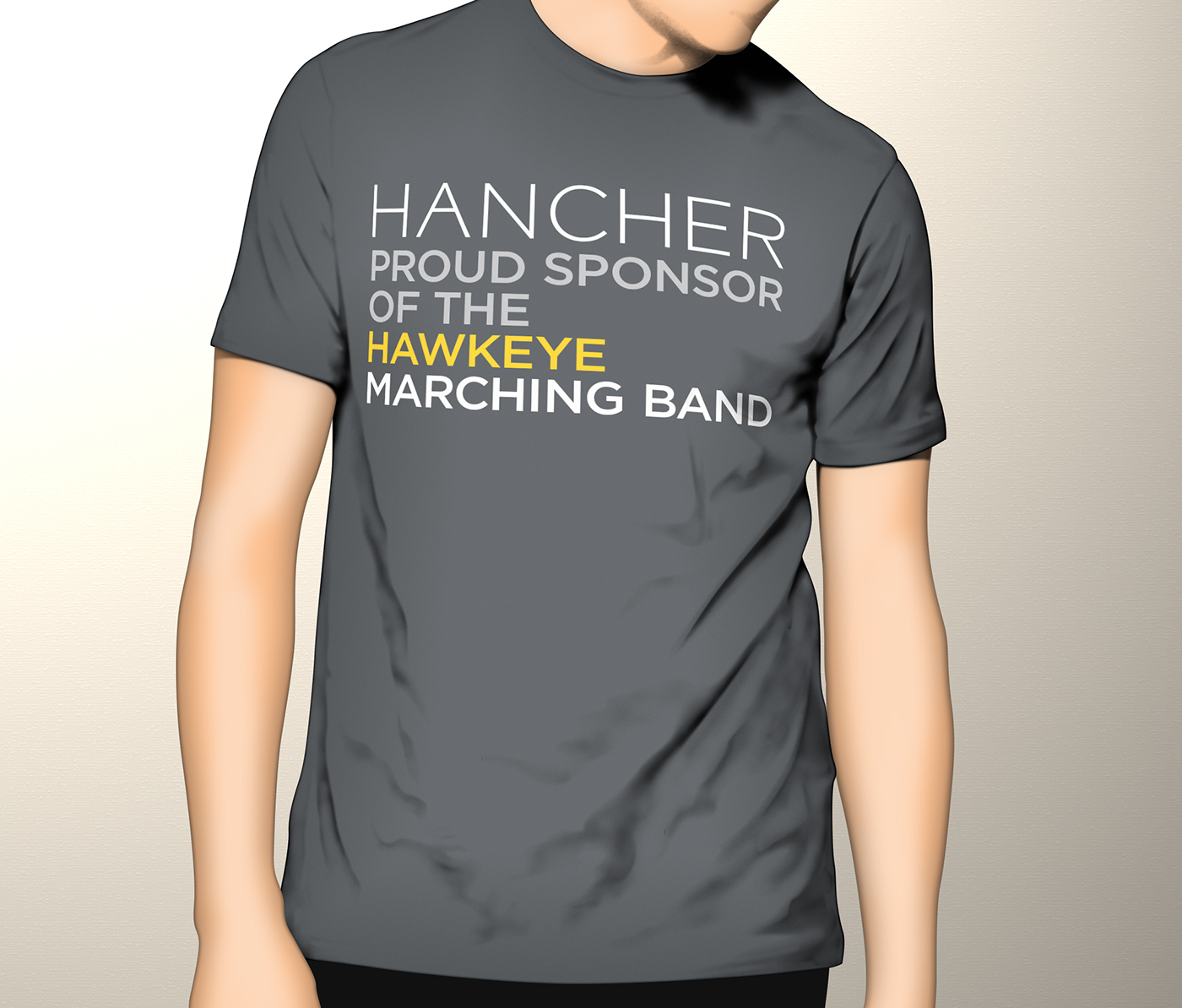 t-shirt design music band staff marching band measure hancher