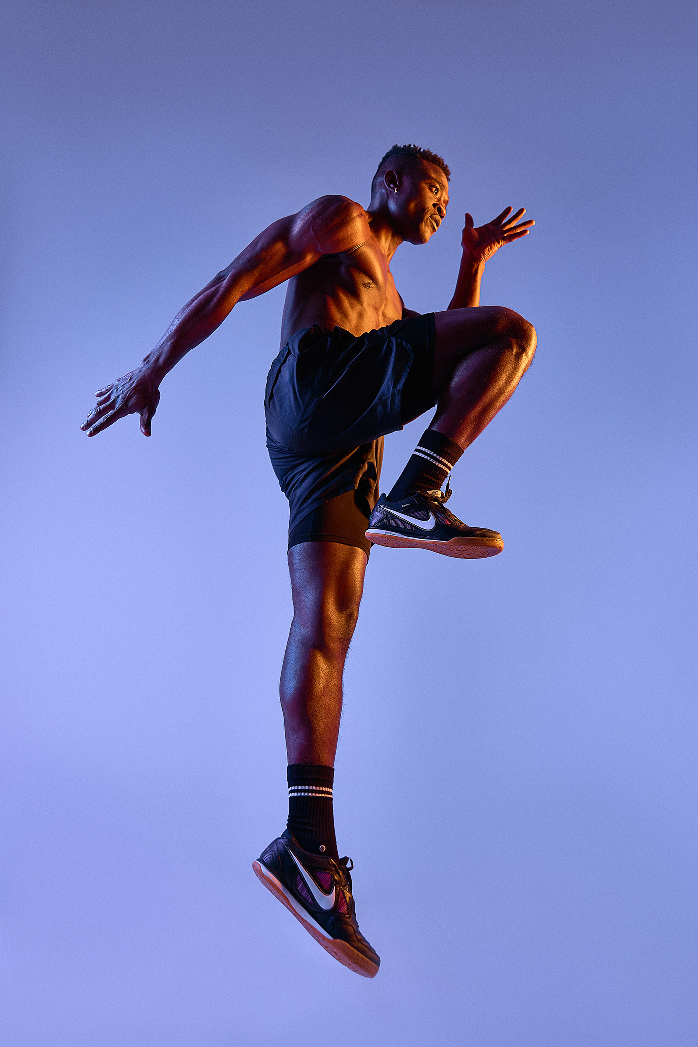 Advertising Photography color Commercial Photography Composite fitness Nike Photography  photoshoot studio workout