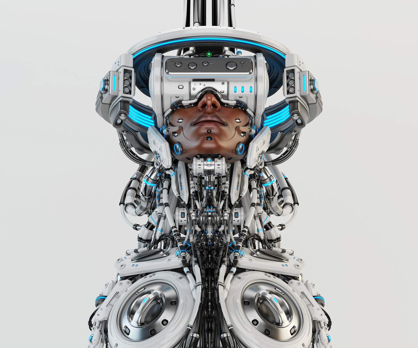 robot android visor futuristic Cyberpunk concept art artwork Character design  humanoid Synthetic