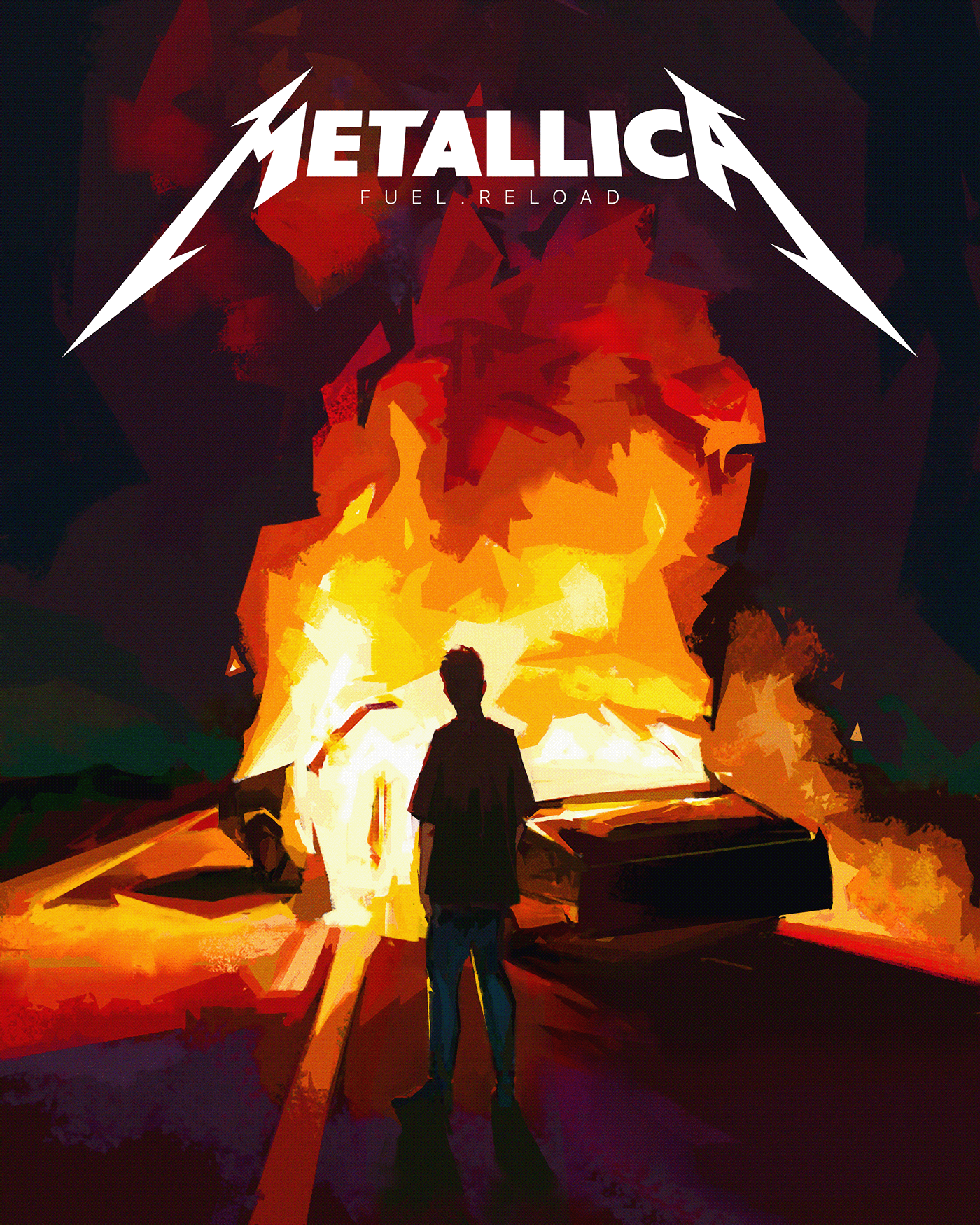 album artwork album cover Cover Art dark art fadetoblack fanart metalartwork metalband Metallica red