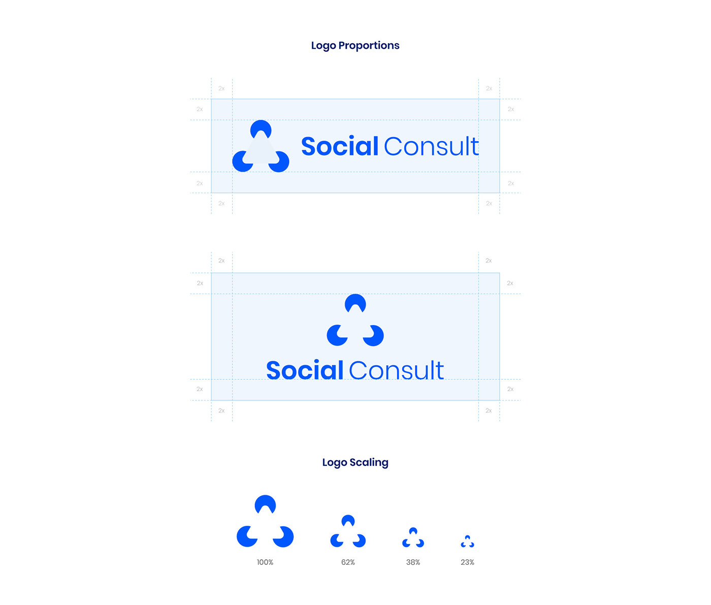 Responsive logo Proportions of Social Consult Logo