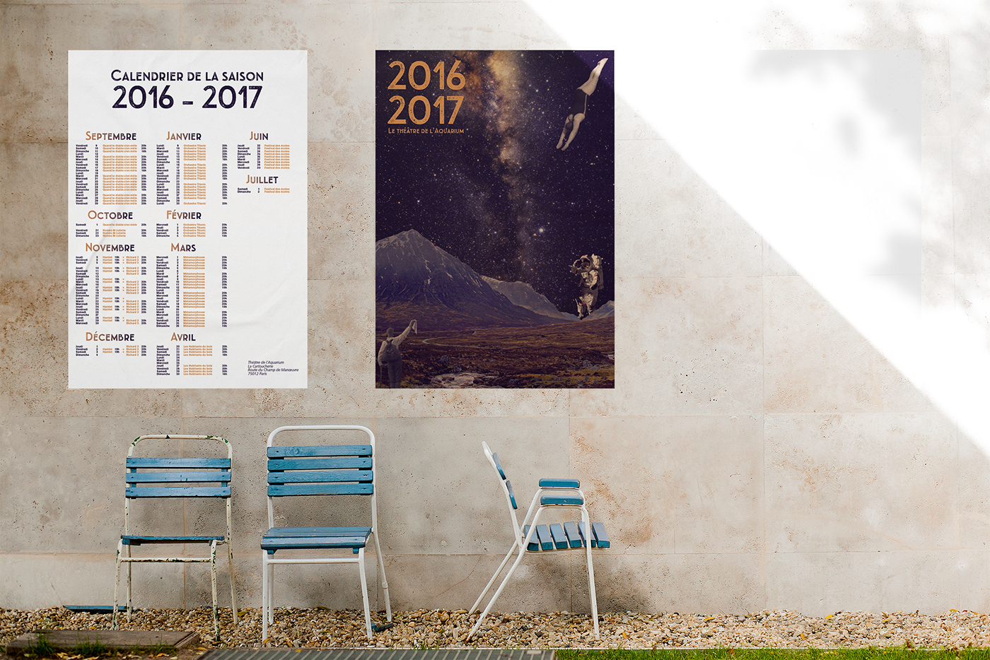 collages Program edition theater  calendrier affiche graphic design