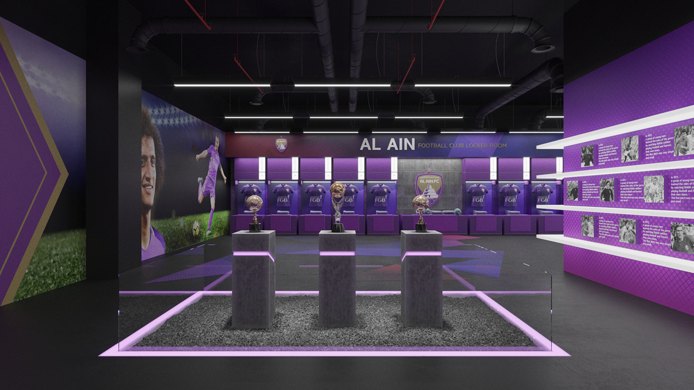 Al AIN Club Football Museum Interior museum sliding screen Technology
