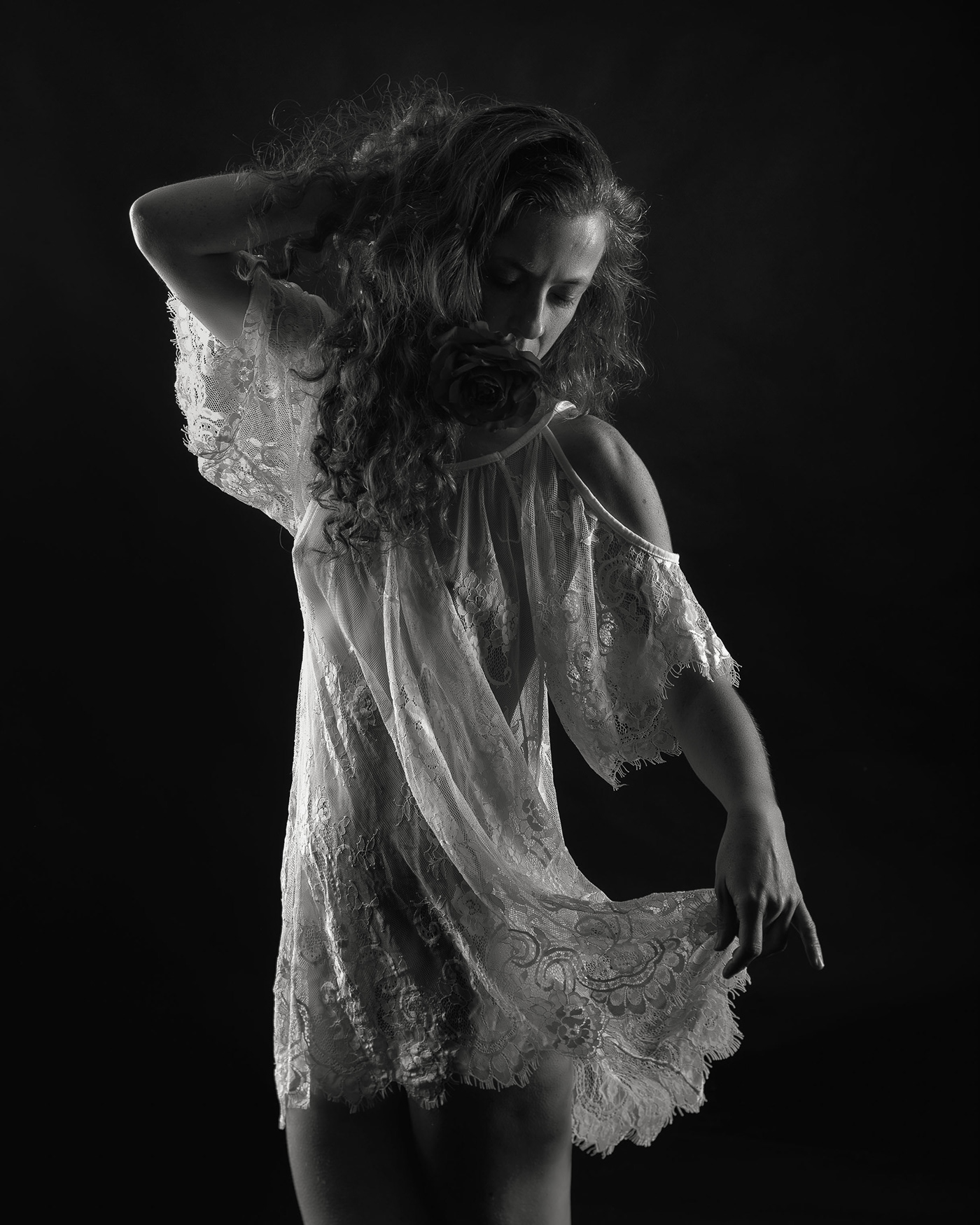perfume woman portrait studio Photography  Black&white
