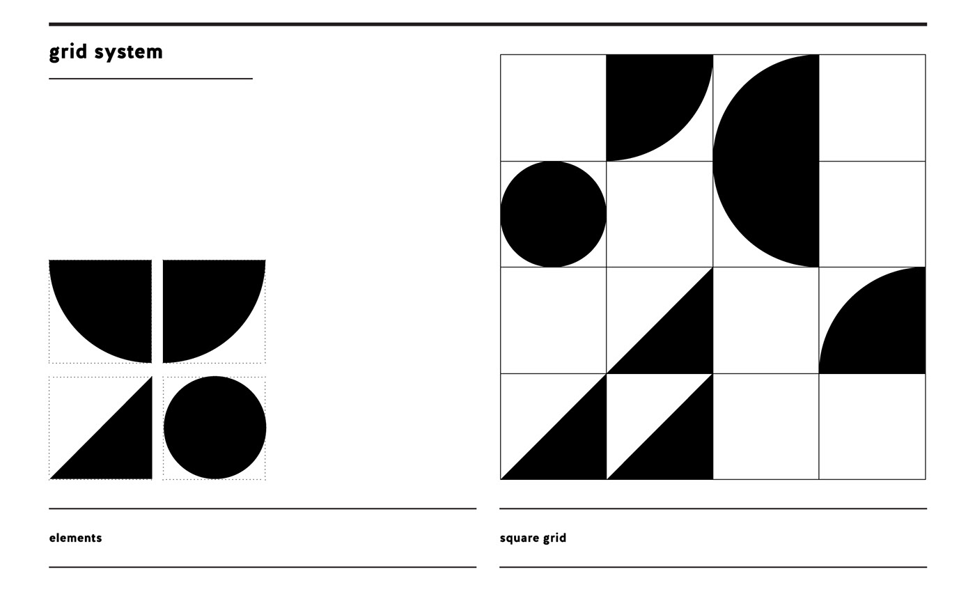branding  meetup identity system grid visual identity festival print modular shapes