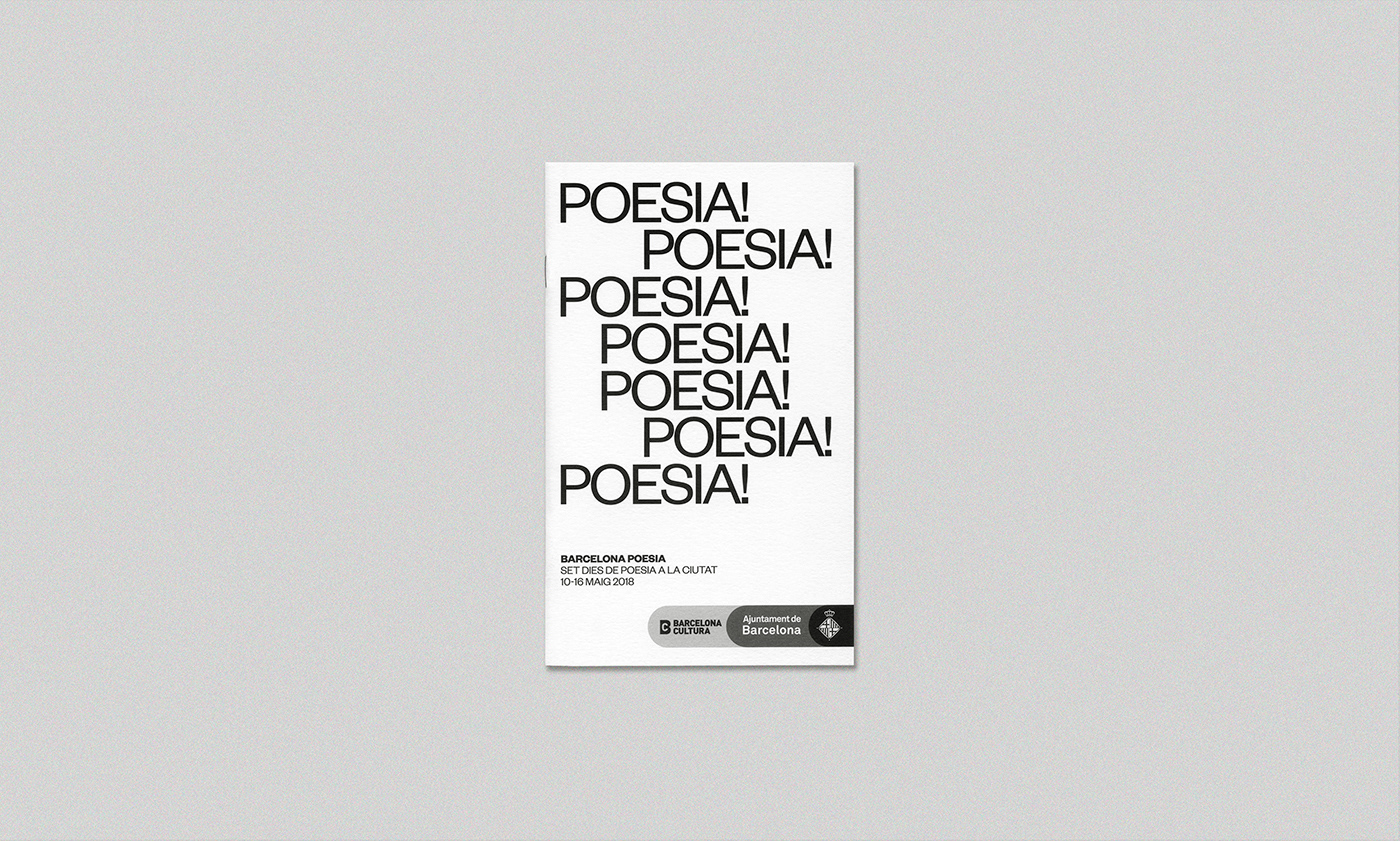 identity Poetry  barcelona Quim Pintó Montse Fabregat Minimalism typography   Black&white poster PFP