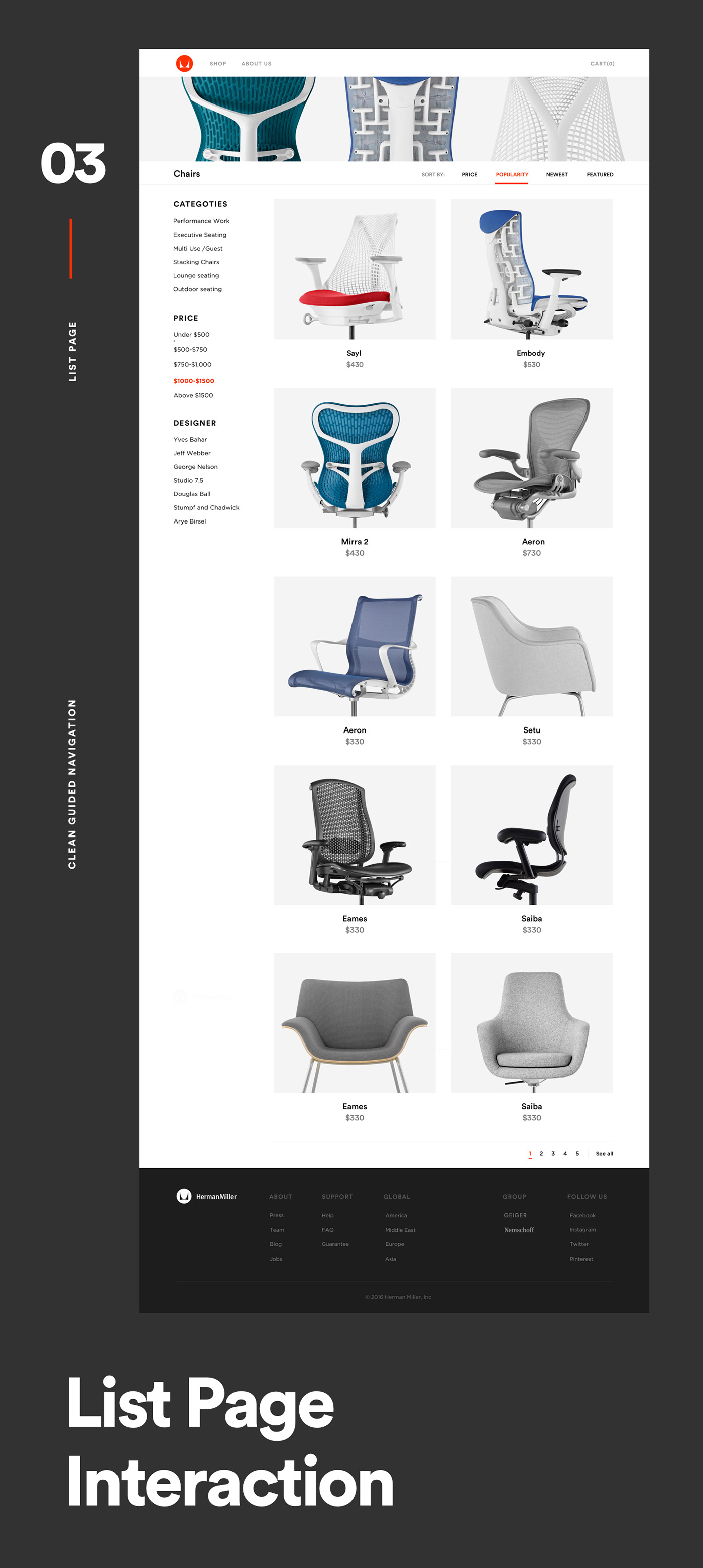 interaction app Web Website logo redesign Responsive minimal flat furniture landing page homepage ux UI clean