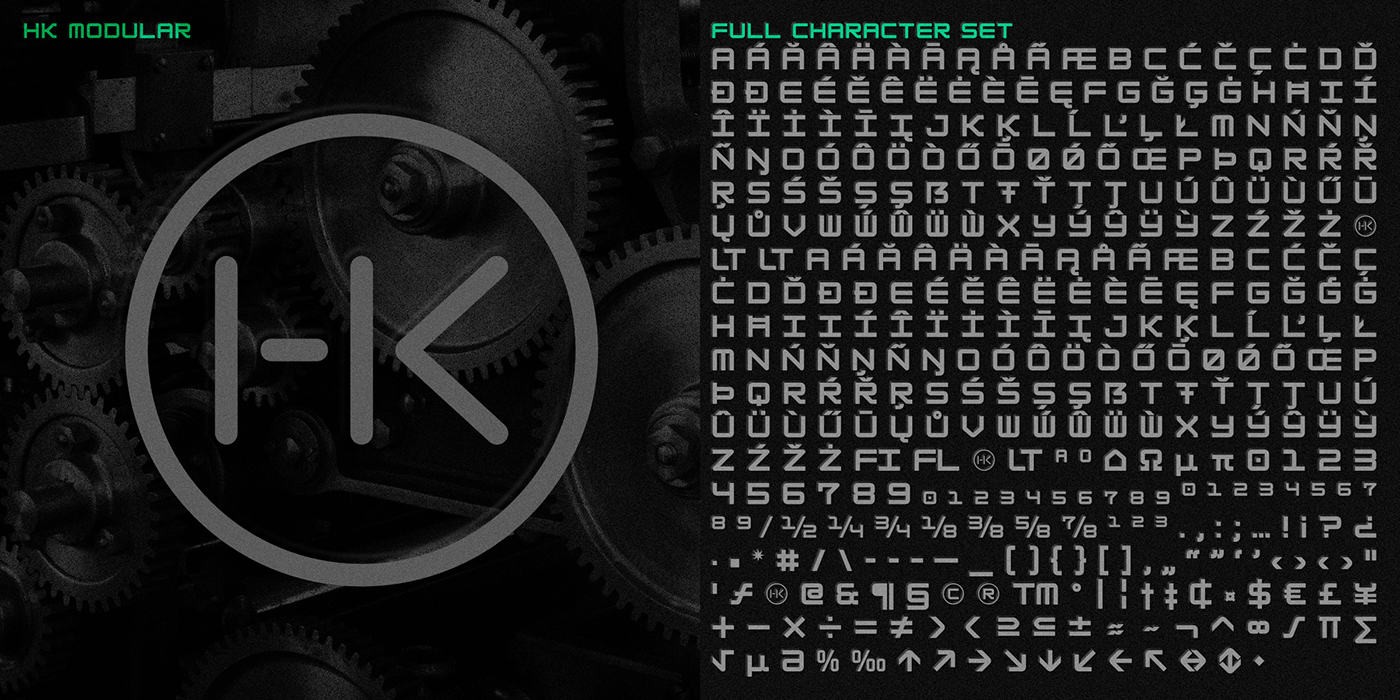 geometric modular clean Display fonts Typeface poster modern minimalist