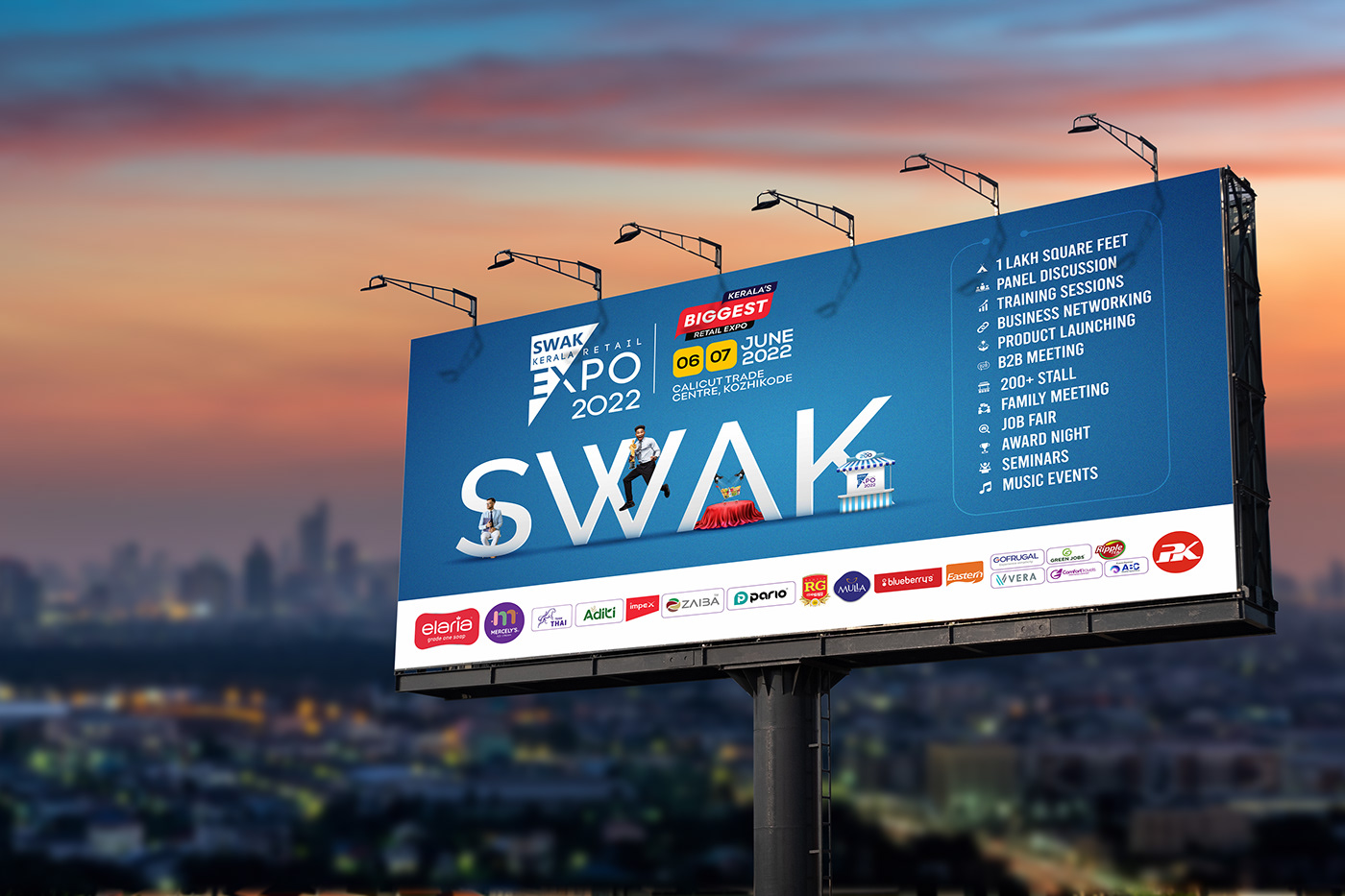 Advertising  biggest branding  calicut Creative Design expo Hording kerala social media SWAK