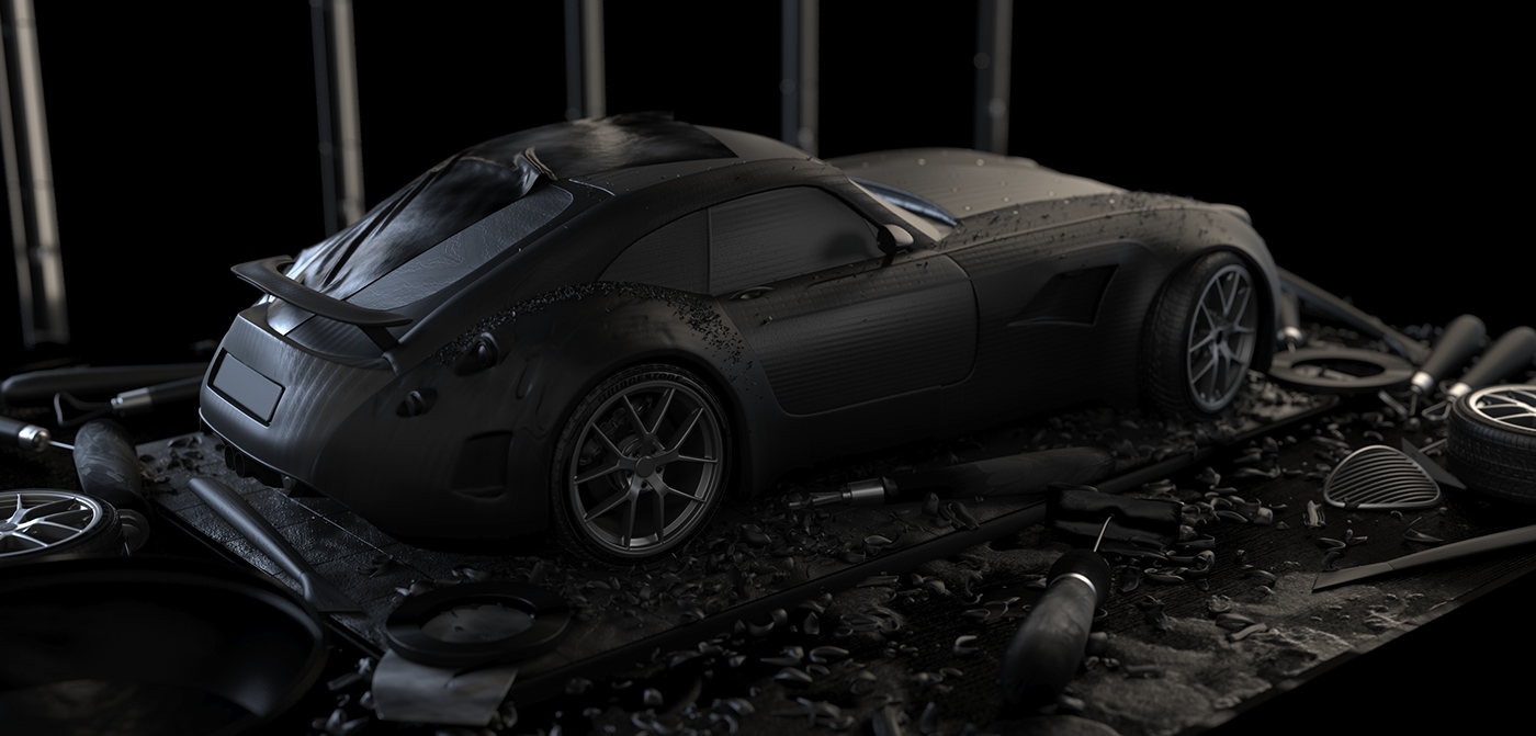 clay car design 3D Claymodel concept automotive  