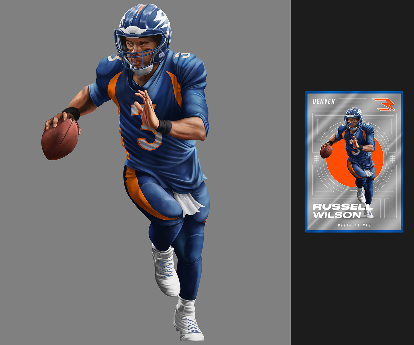 nft photoshop painting   Digital Art  artwork digital illustration Drawing  sports football