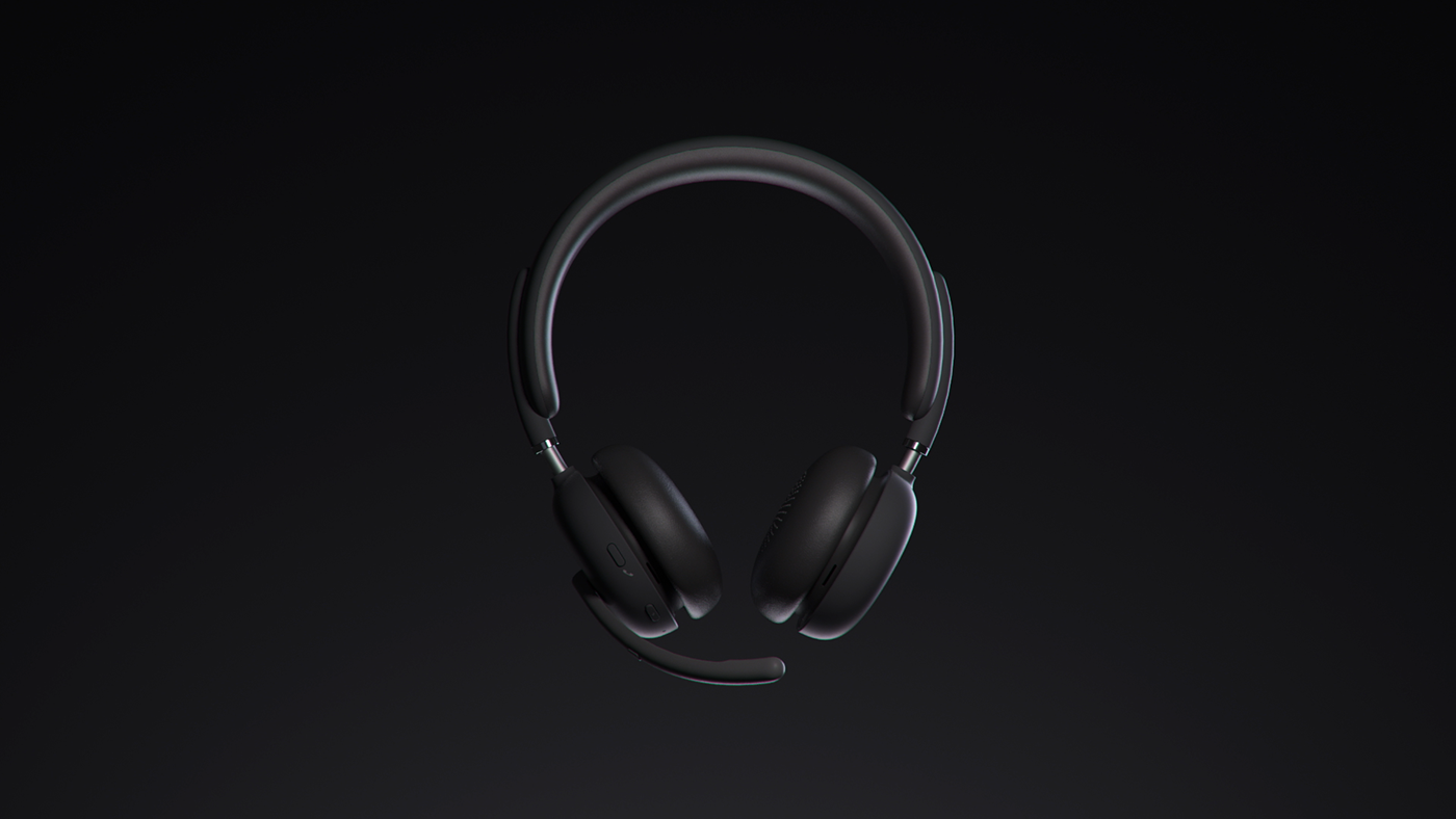 Logitech headphones 3D product visualization vfx Advertising 