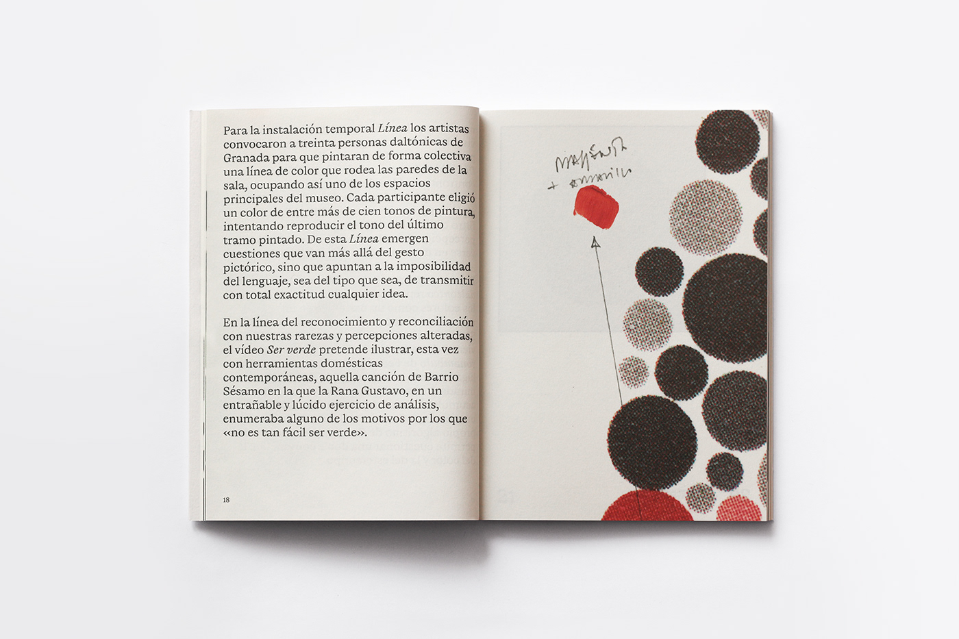 art Catalogue book cover design embossed Colour blindness contemporary art painting   artist artwork
