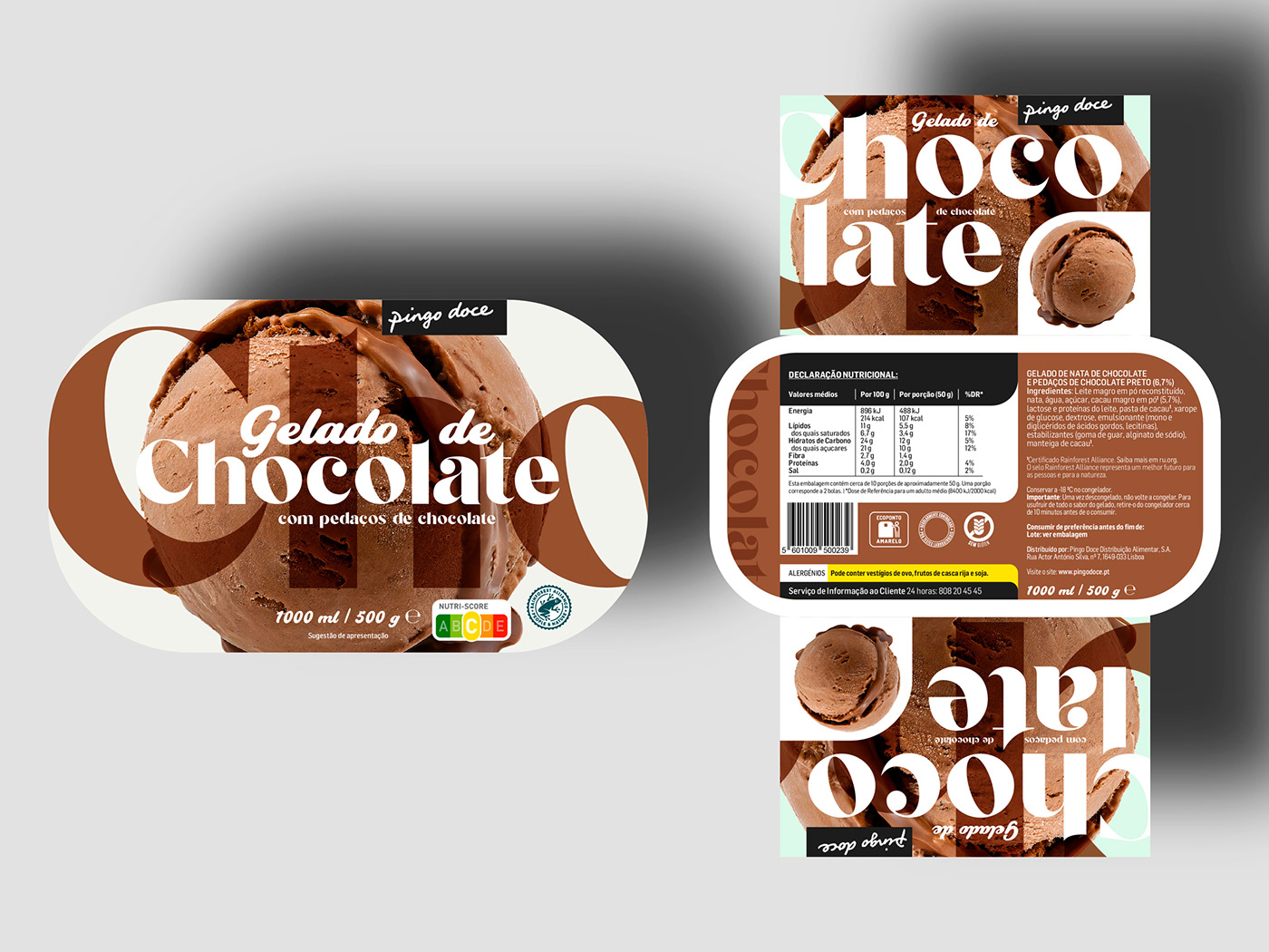 gelados Pingo Doce Packaging Graphic Designer design gráfico roger amorim IPCA