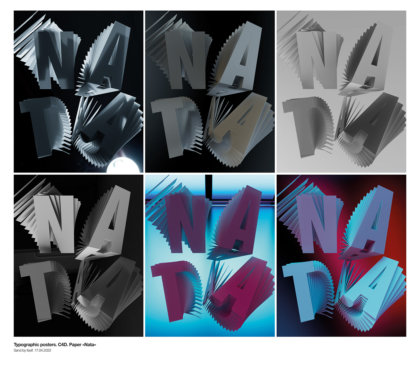 3D 3d portfolio 3d Poster c4d cinema 4d letters redshift Render type typographic