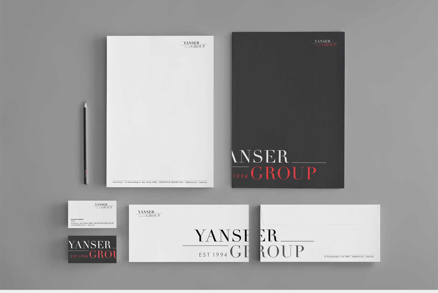 Yanser group Yanser Group logo Logotype identity business card girl woman socks stockings tights underwear legs calendar
