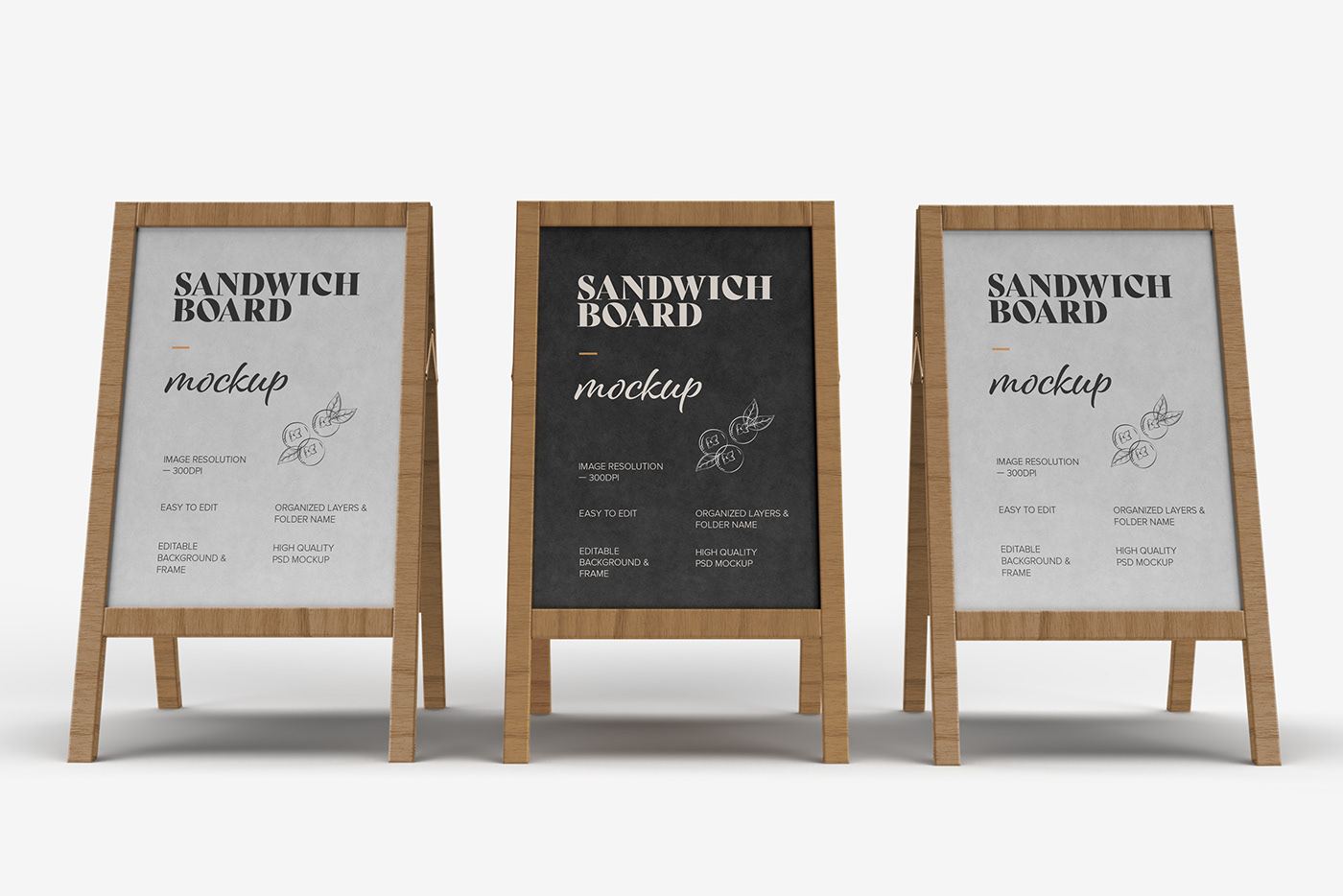 Advertising  banner Board cafe design free menu Mockup restaurant sandwich