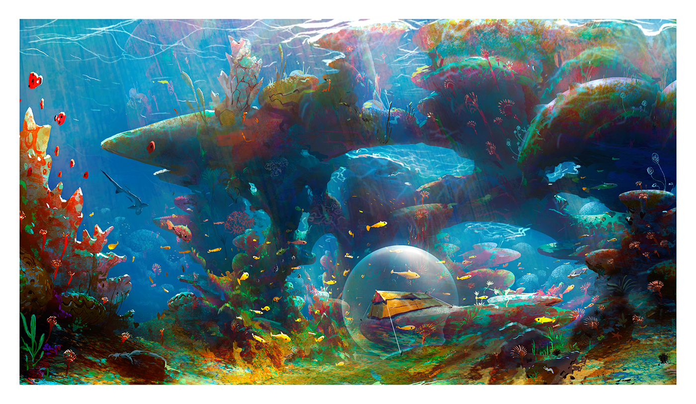 colors painting   reef underwater coral speed-painting concept-art