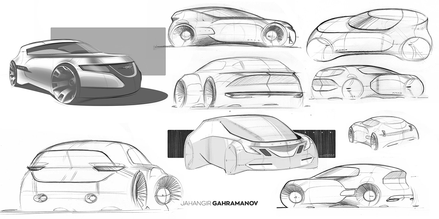 automobile car cardesign concept industrialdesign nordic Scandinavian sketch Vehicle