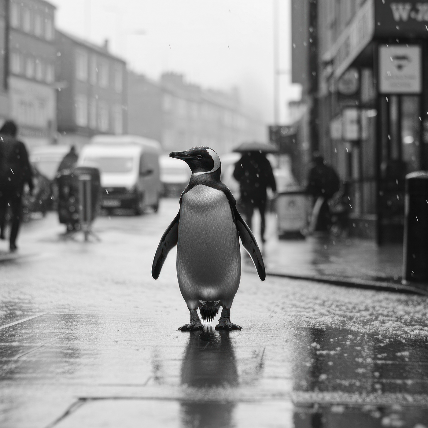 ai Ai Art animal black and white city edinburgh fiction Street wildlife zoo